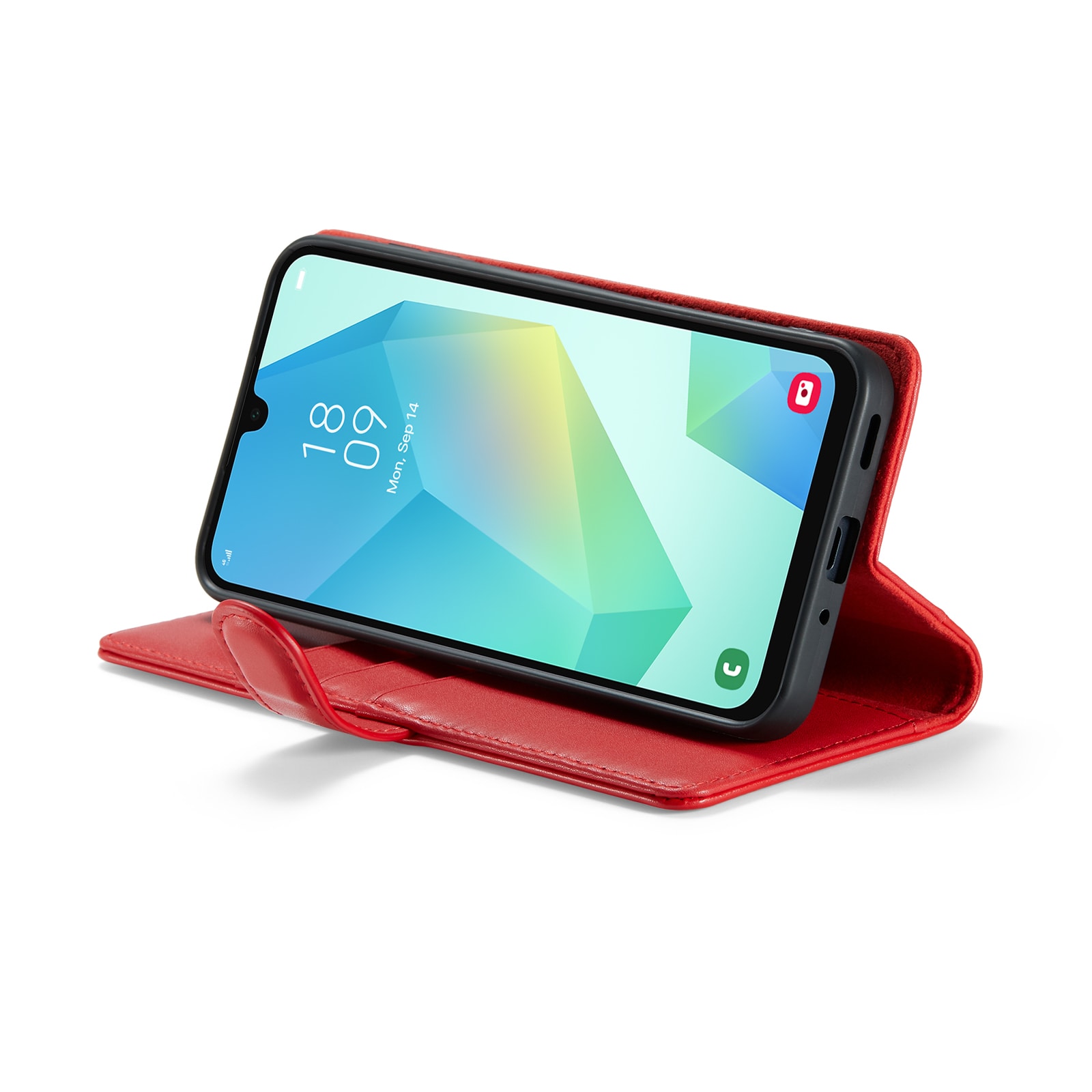 Samsung Galaxy A16 Pungetui i ægte læder, Rød