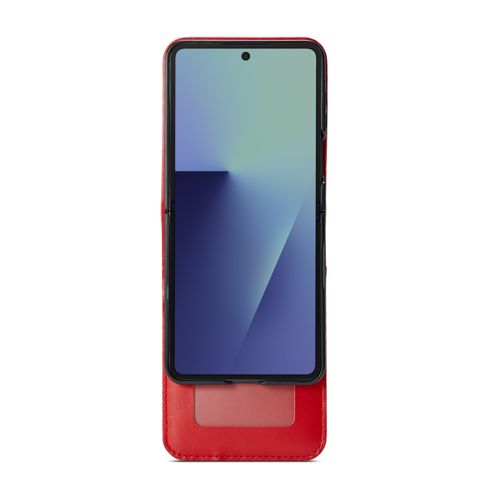 Samsung Galaxy Z Flip 7 Pungetui i ægte læder, Rød