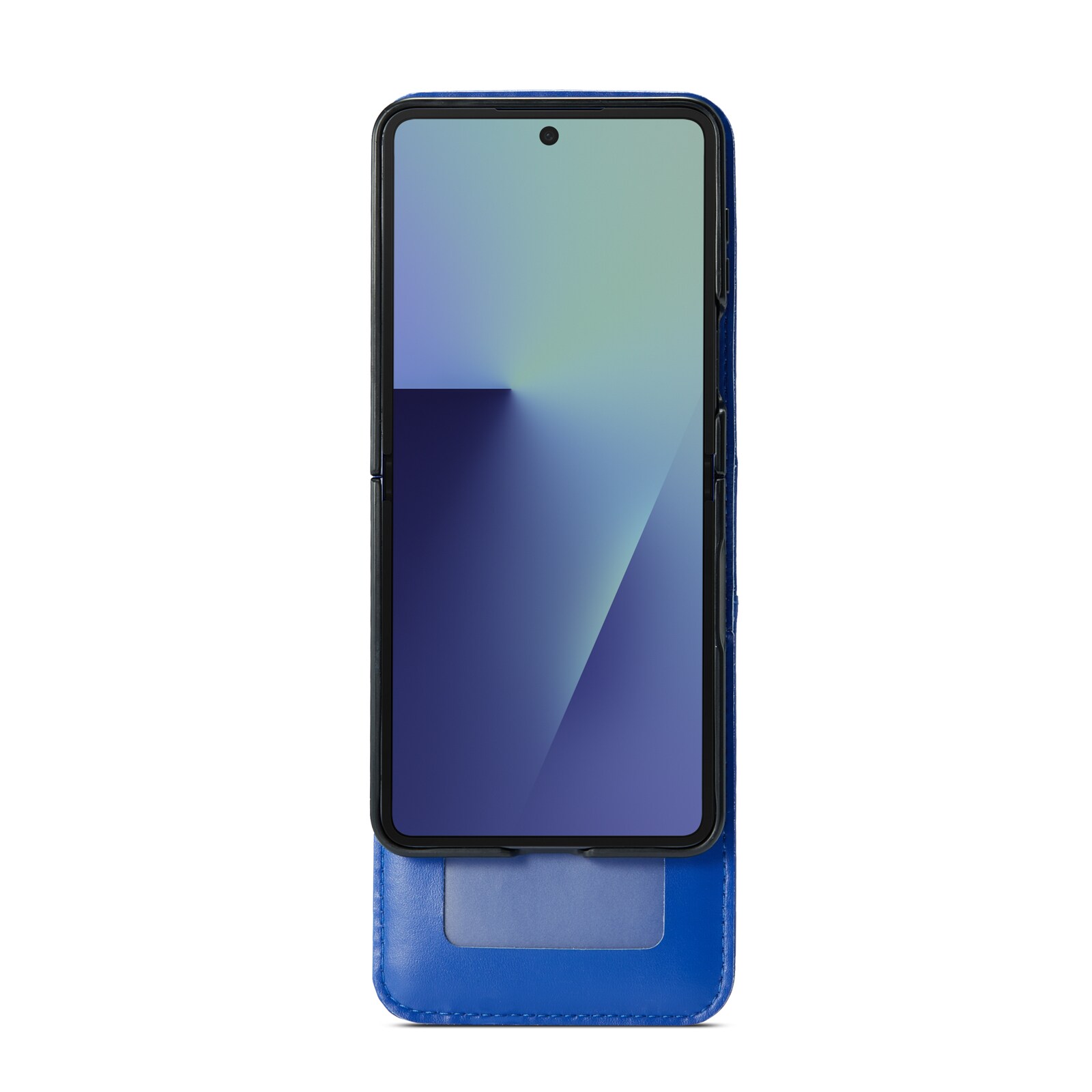 Samsung Galaxy Z Flip 7 Pungetui i ægte læder, Blå