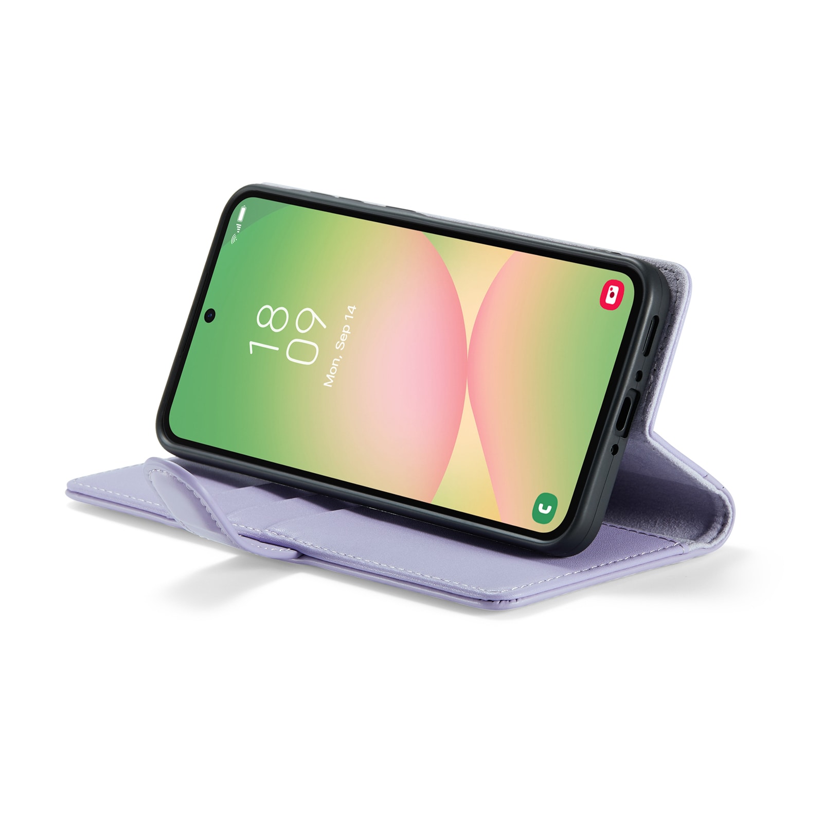 Samsung Galaxy A56 Pungetui i ægte læder, Lilla