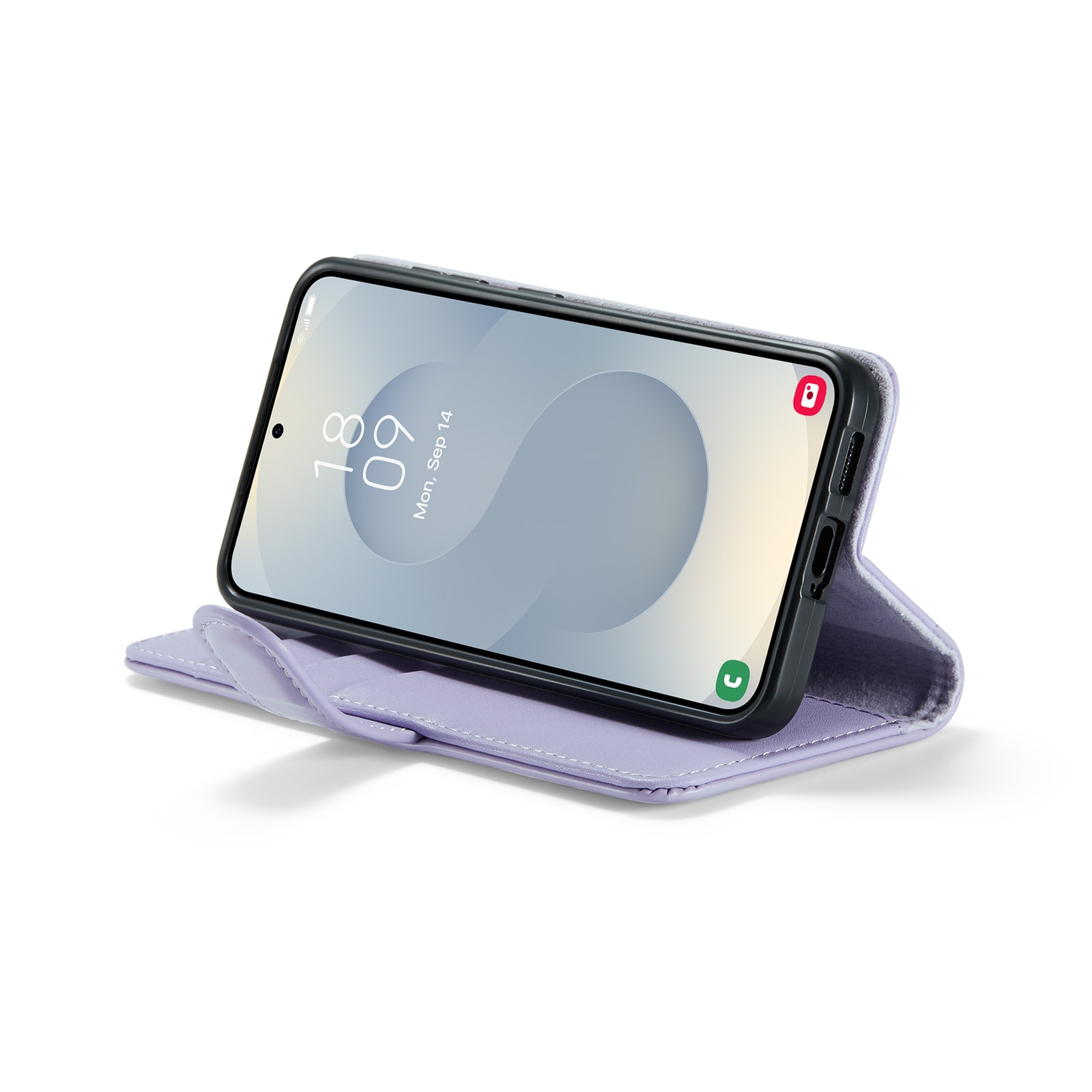 Samsung Galaxy S25 Pungetui i ægte læder, Lilla