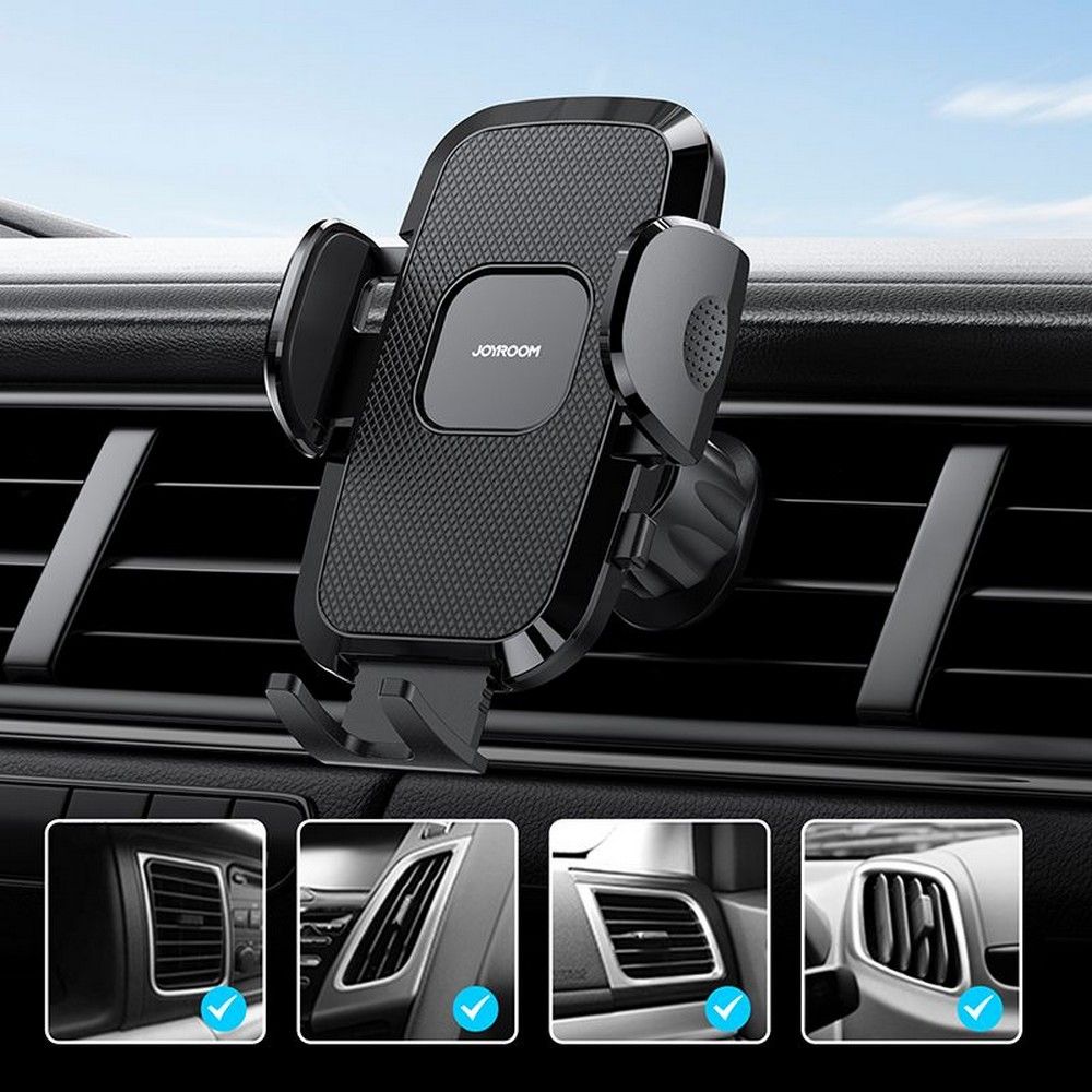 JR-ZS259 Smart mobilholder til bilens luftgitter, Sort