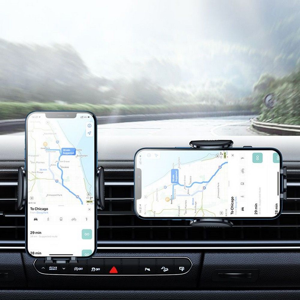 JR-ZS259 Smart mobilholder til bilens luftgitter, Sort