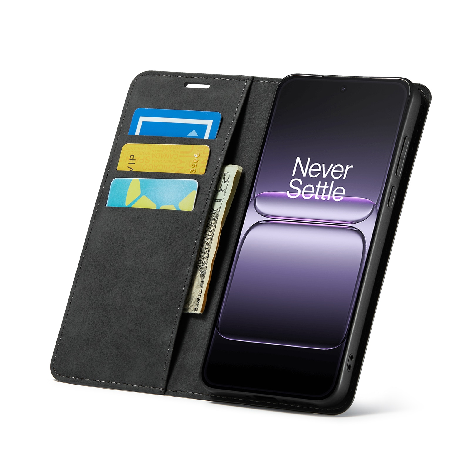  OnePlus Nord CE5 Slankt etui med kortholder, Sort