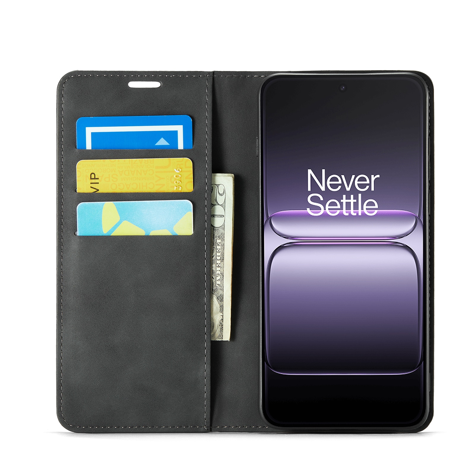  OnePlus Nord CE5 Slankt etui med kortholder, Sort