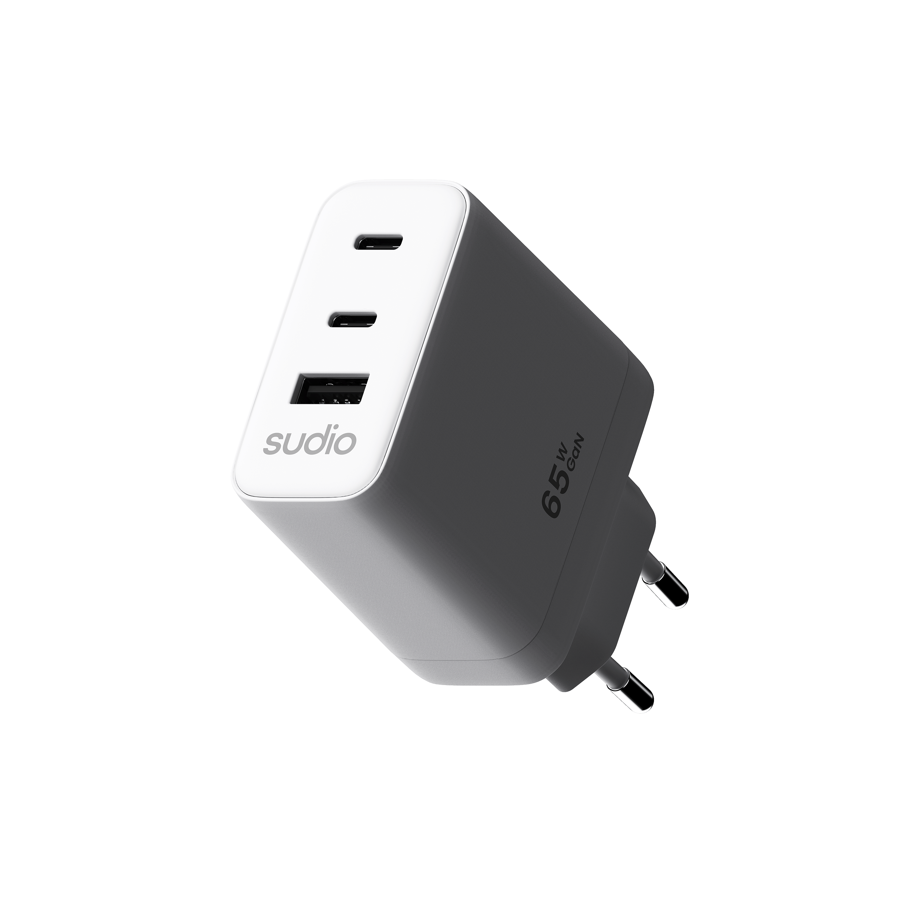 P3 2 x USB-C + USB-A Vægoplader 65W, Hvid