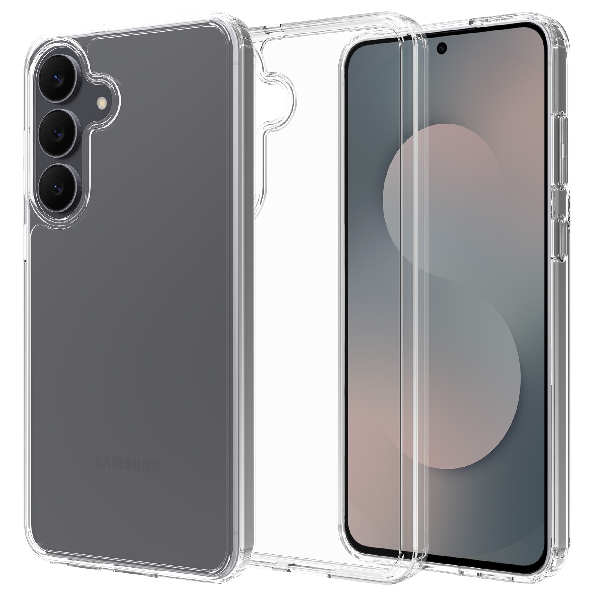 Samsung Galaxy S25 FE Crystal Hybrid-cover, Gennemsigtig