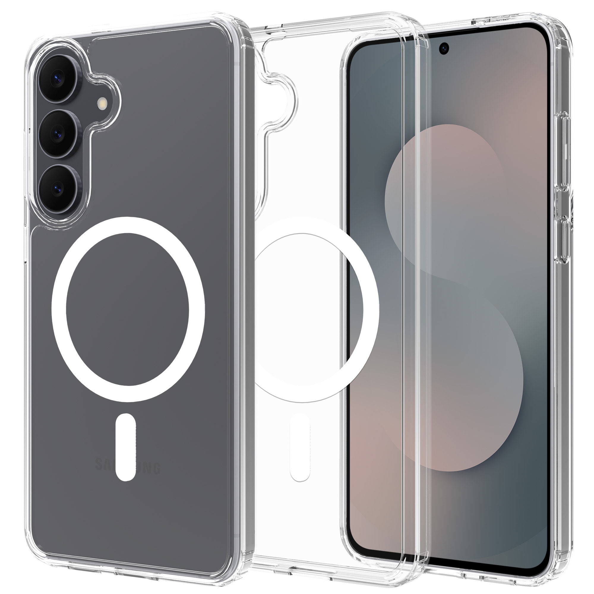 Samsung Galaxy S25 FE MagSafe Hybrid-cover, Gennemsigtig