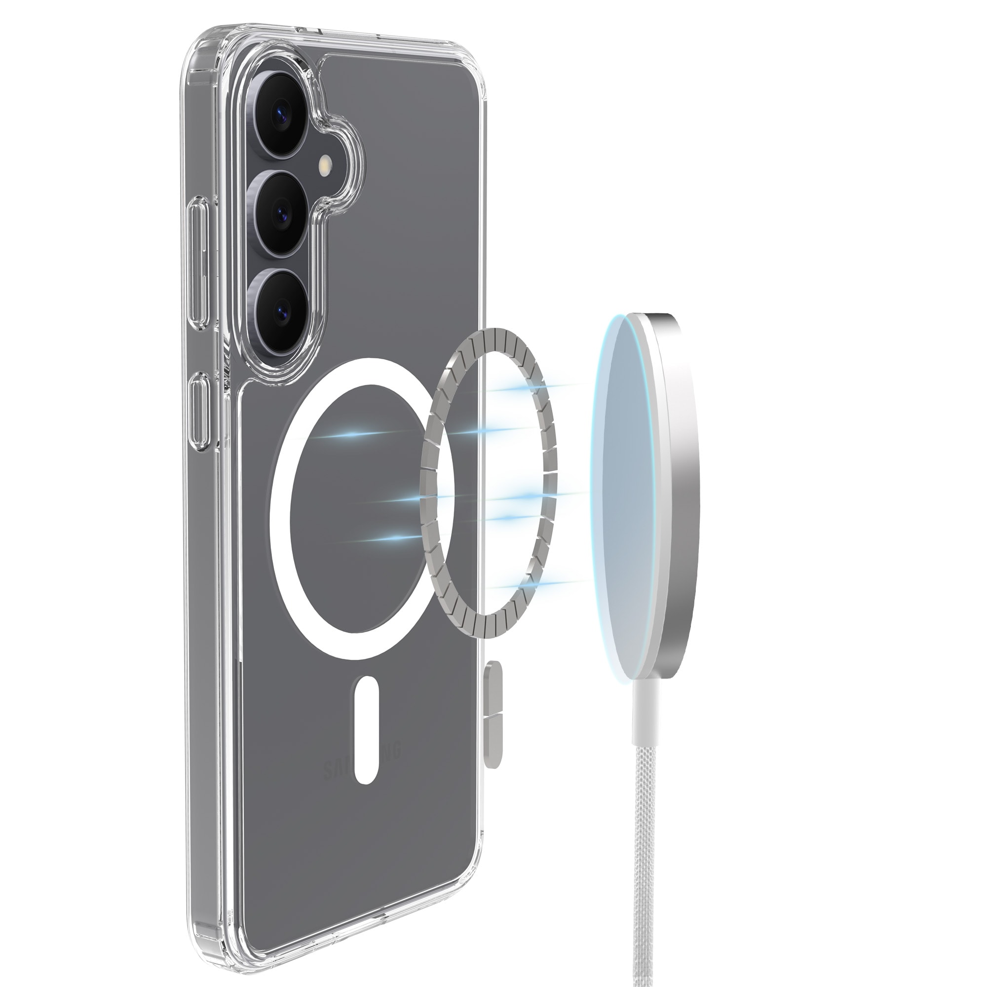 Samsung Galaxy S25 FE MagSafe Hybrid-cover, Gennemsigtig