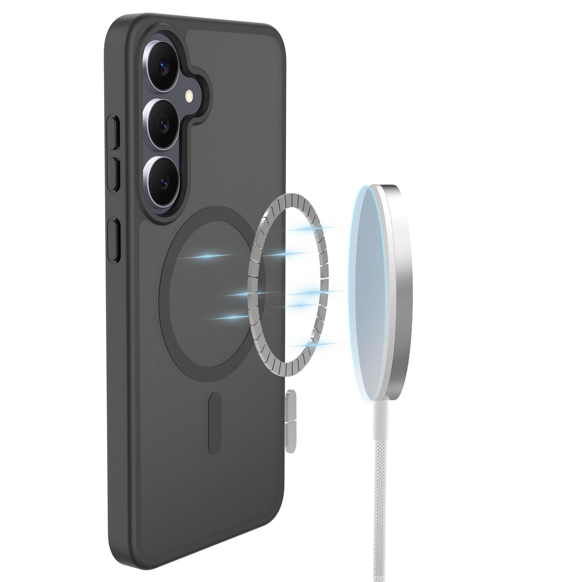 Samsung Galaxy S25 FE Hybrid-cover magnetisk, Frosted Black