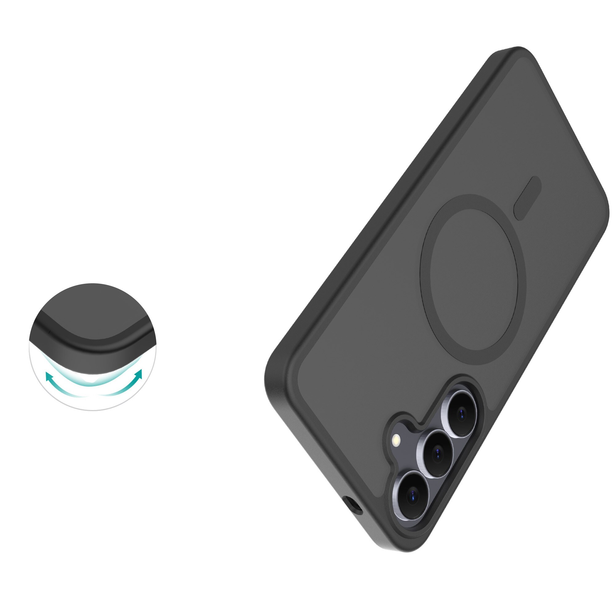 Samsung Galaxy S25 FE Hybrid-cover magnetisk, Frosted Black