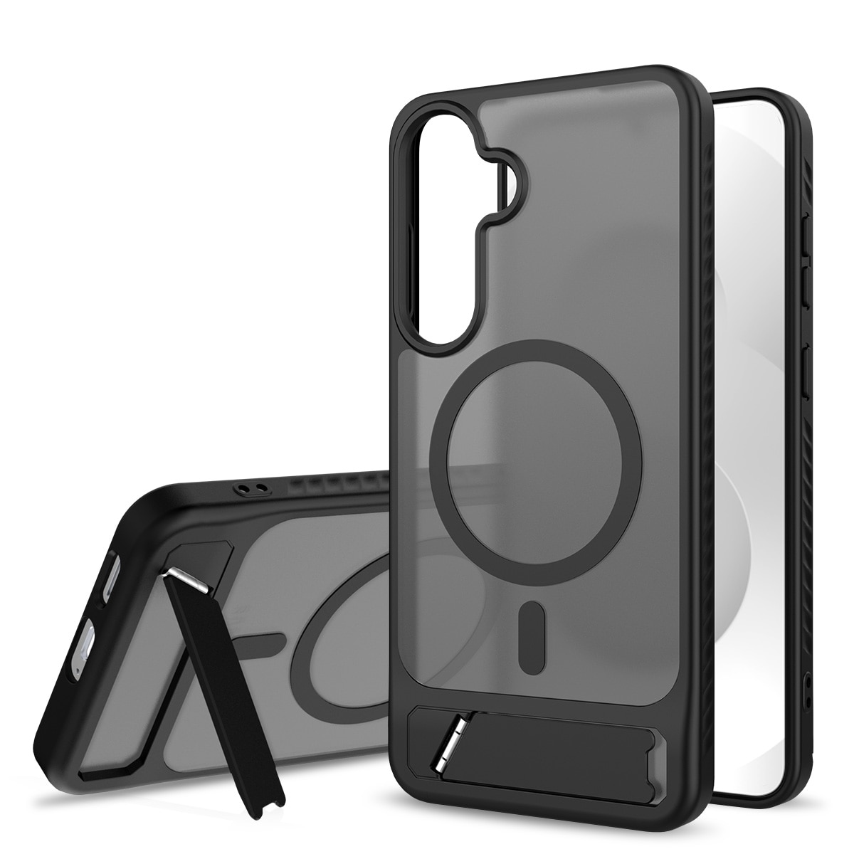 Samsung Galaxy S25 FE Magnetisk hybridcover med indbygget stativ , Sort