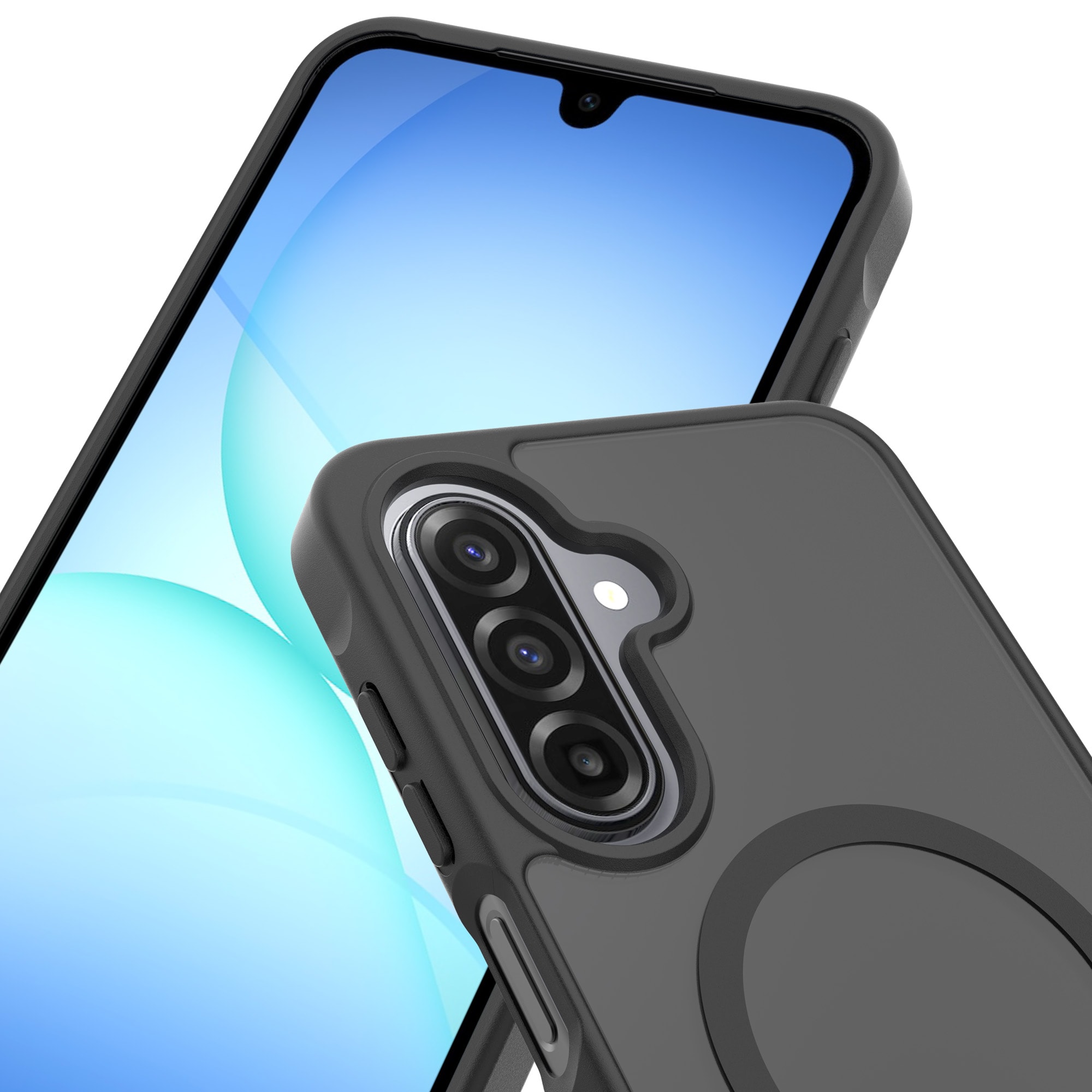 Samsung Galaxy A17 Hybrid-cover magnetisk, Frosted Black