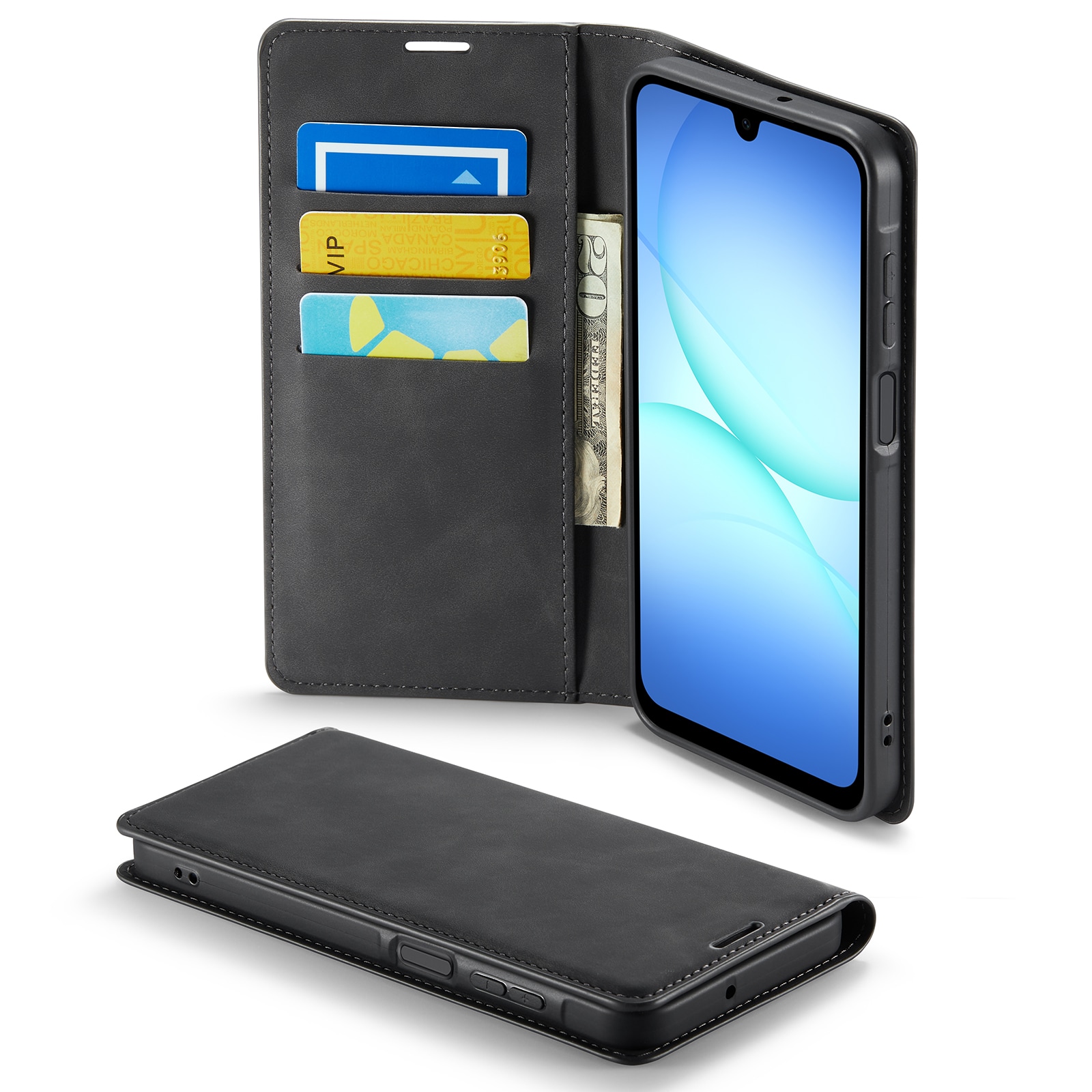  OnePlus 15 Slankt etui med kortholder, Sort