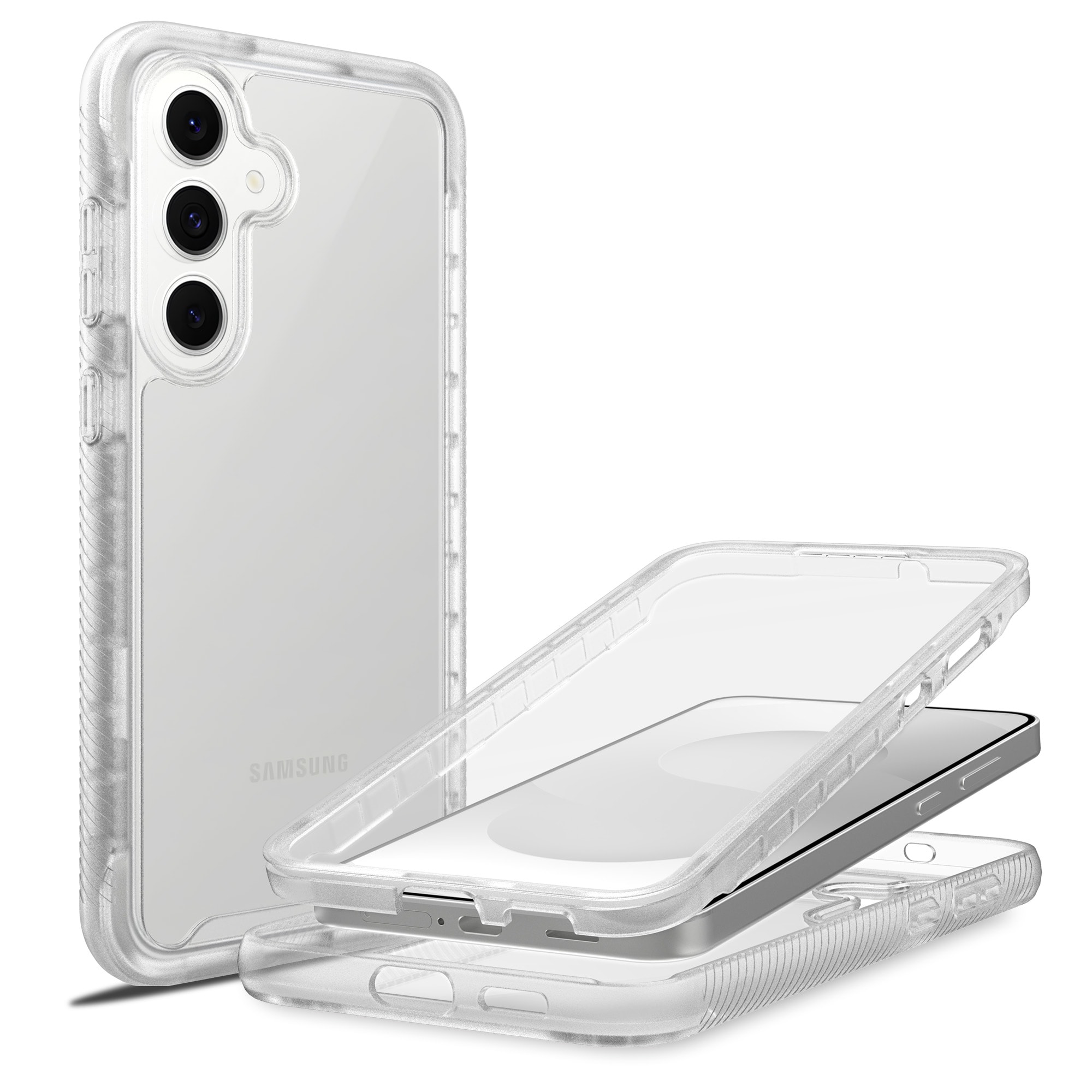 Samsung Galaxy S25 FE Mobilcover Full Protection, Gennemsigtig