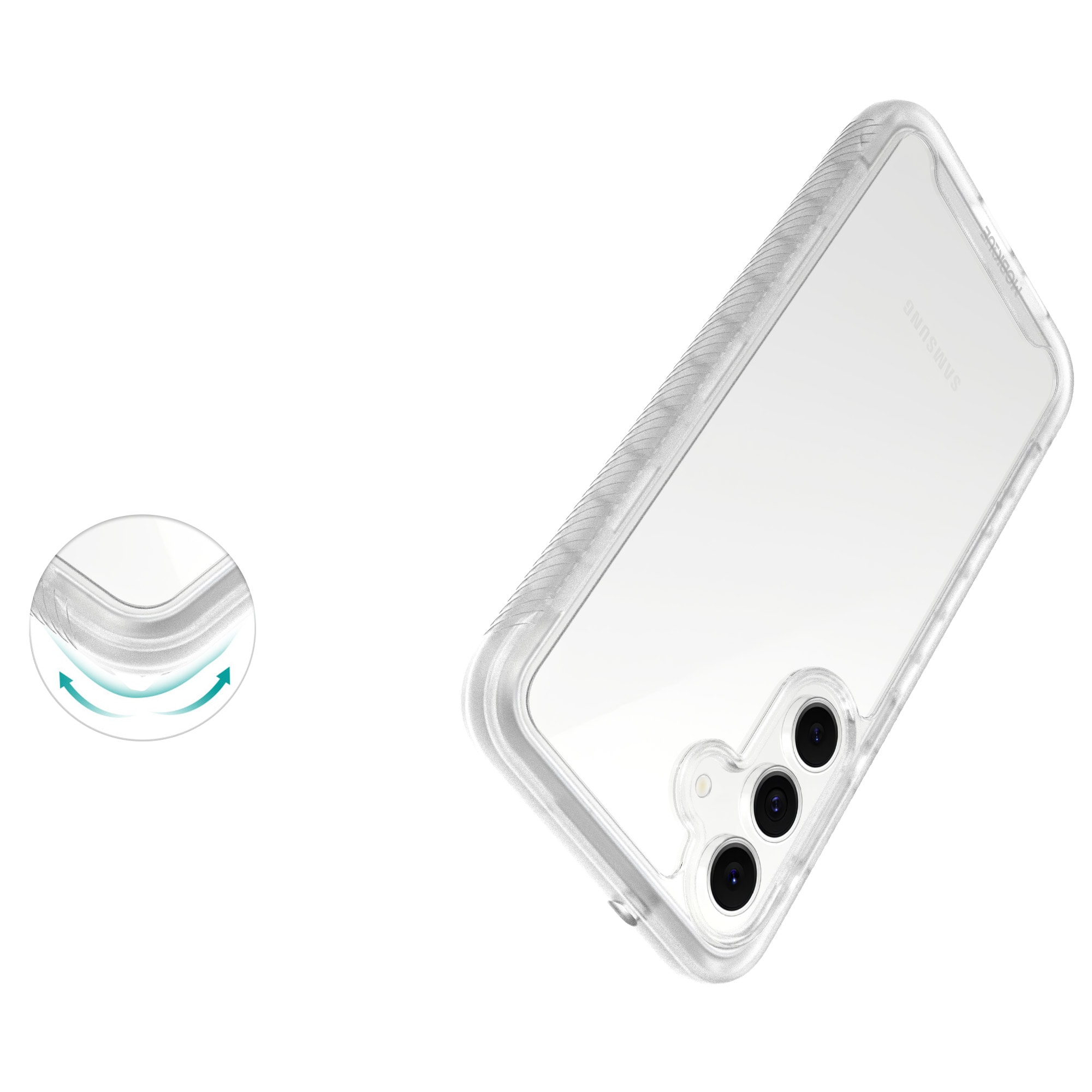 Samsung Galaxy S25 FE Mobilcover Full Protection, Gennemsigtig