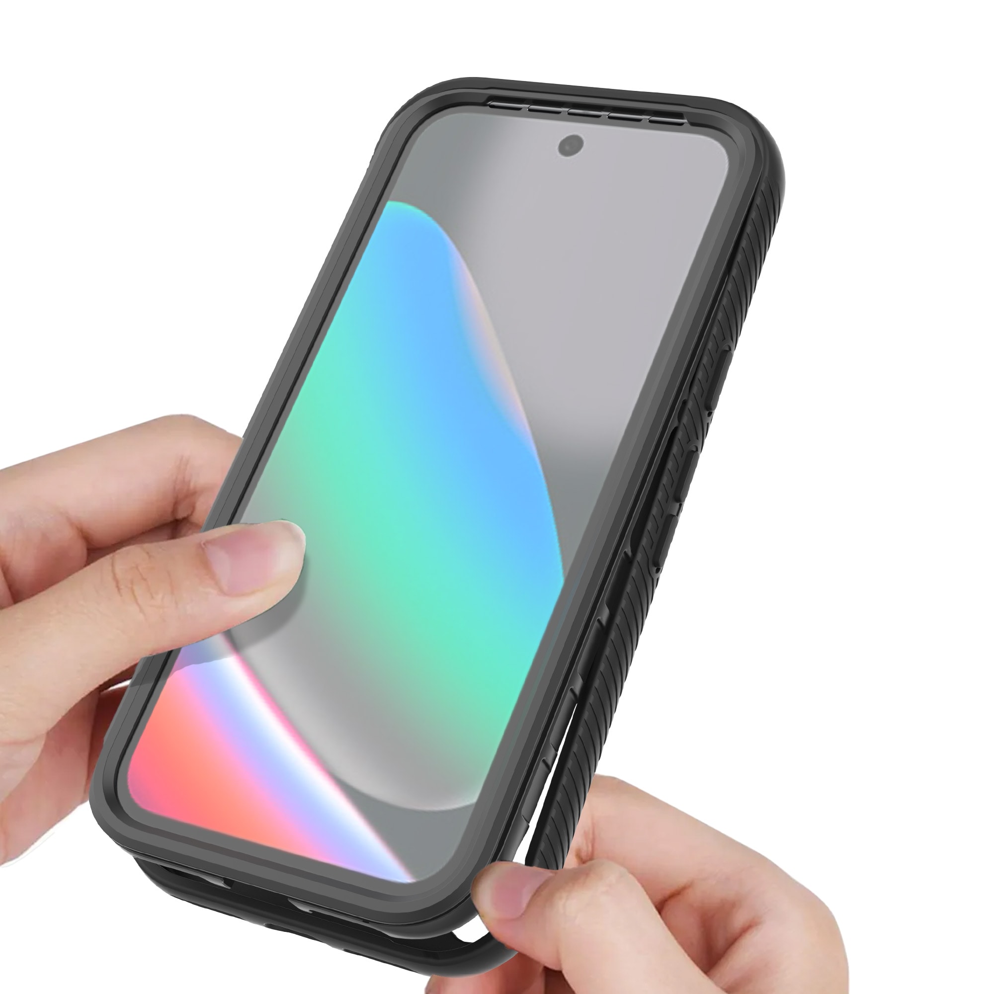 Google Pixel 9 Pro Mobilcover Magnetisk Full Protection, Sort/gennemsigtig
