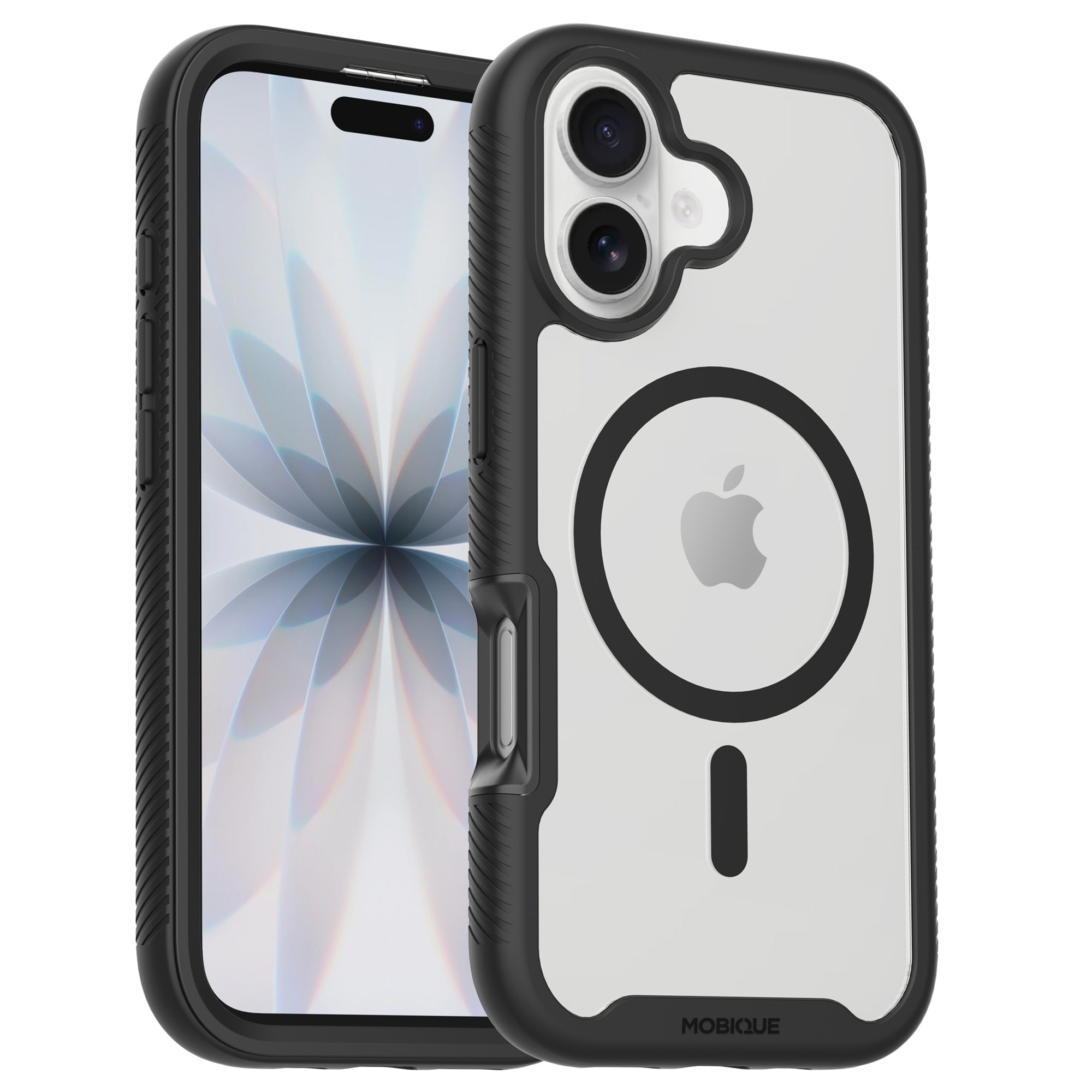 iPhone 17 Mobilcover Magnetisk Full Protection, Sort/gennemsigtig