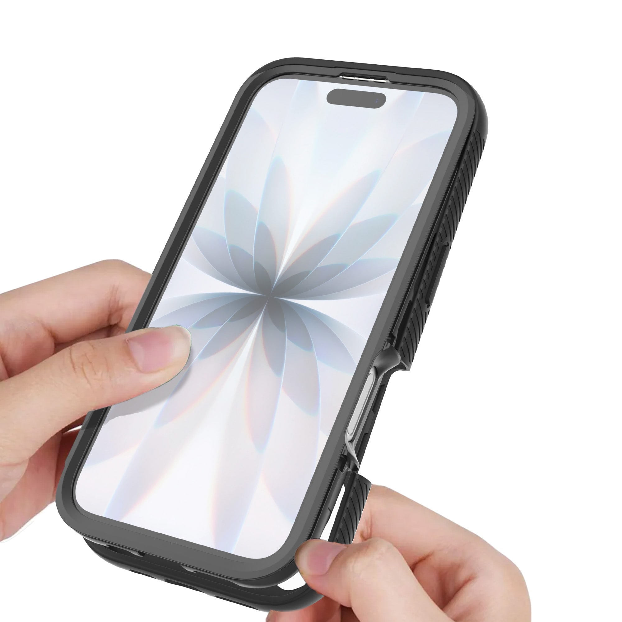 iPhone 17 Mobilcover Magnetisk Full Protection, Sort/gennemsigtig