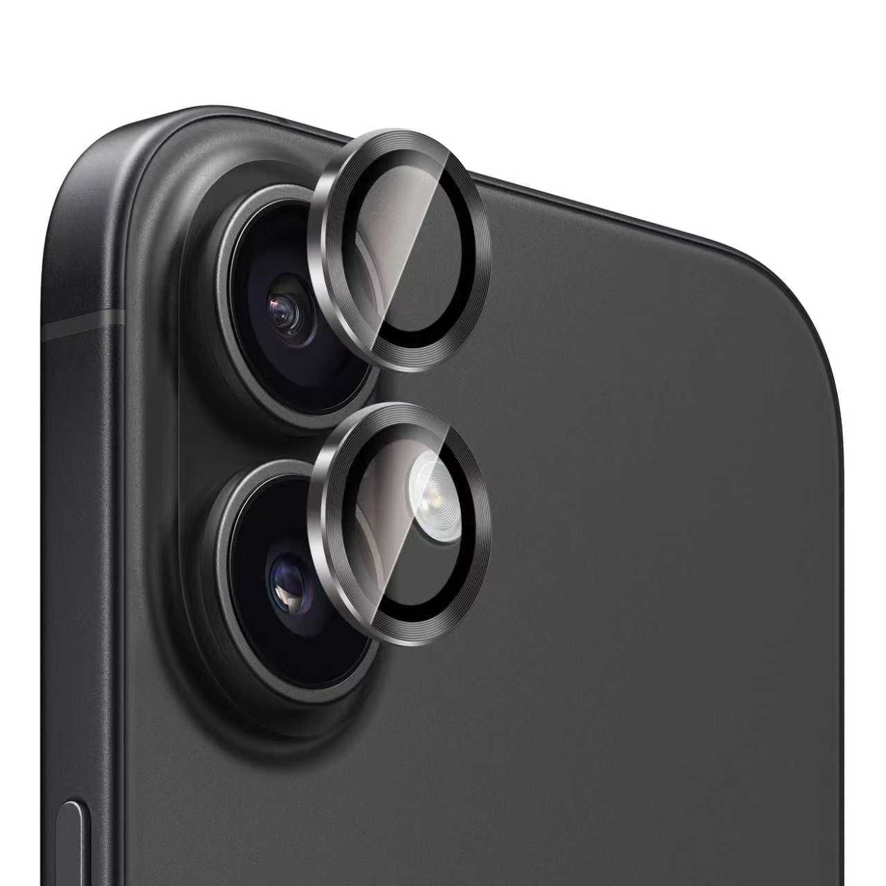 Linsebeskytter Metal iPhone 17, Sort