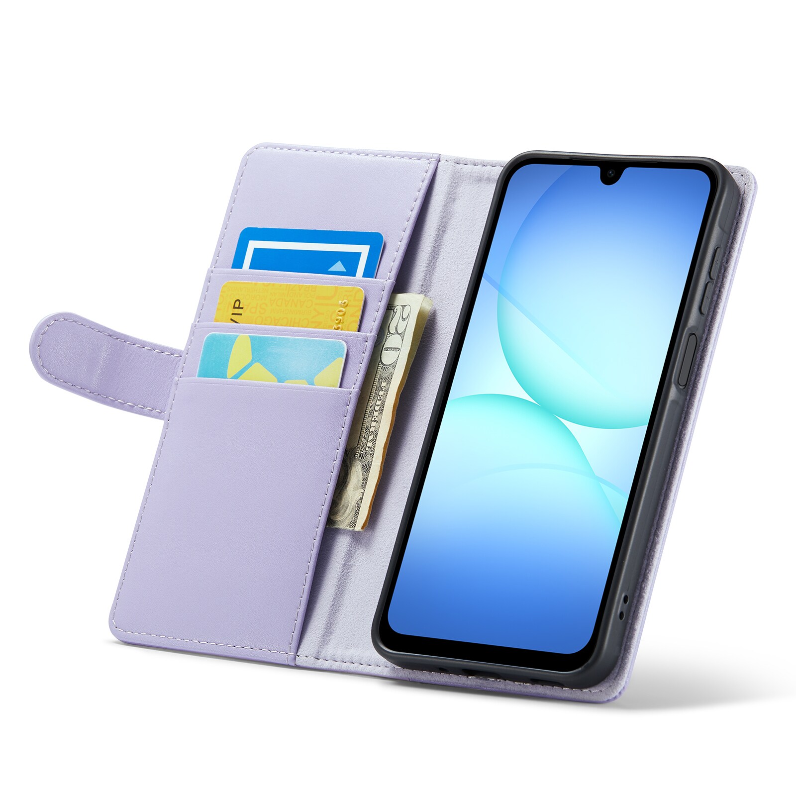 Samsung Galaxy A17 Pungetui i ægte læder, Lilla