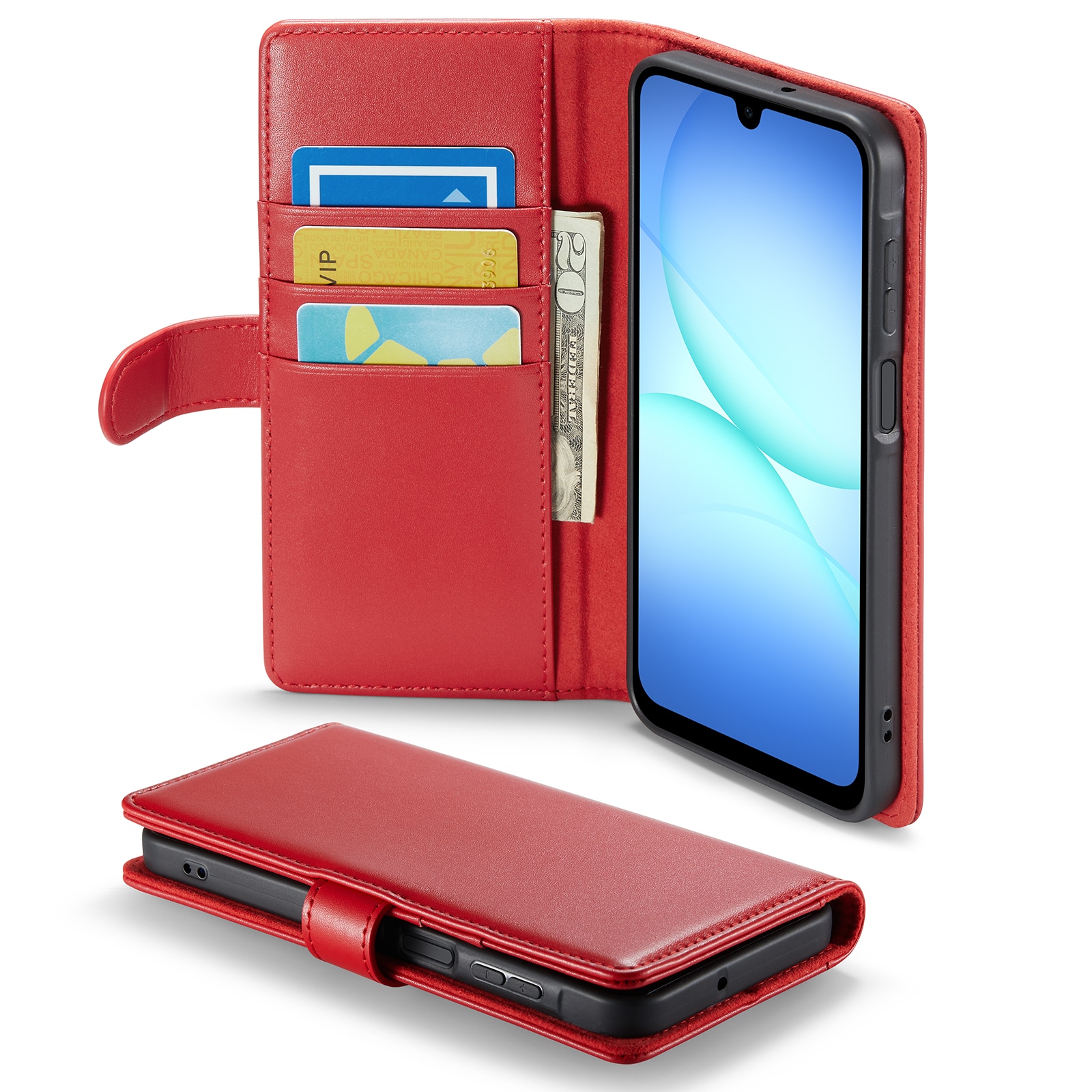 Samsung Galaxy A17 Pungetui i ægte læder, Rød