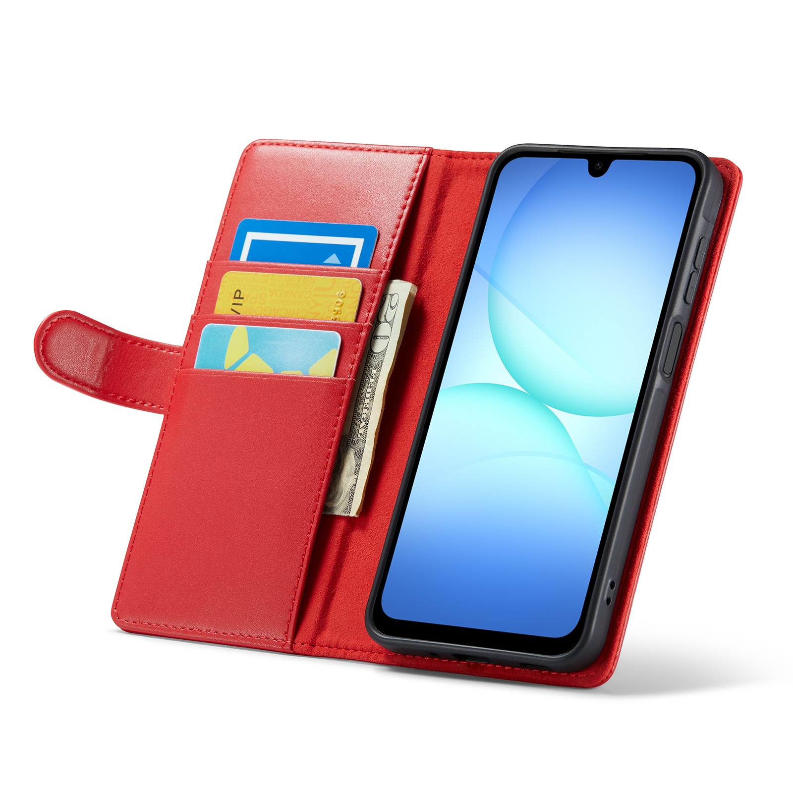 Samsung Galaxy A17 Pungetui i ægte læder, Rød