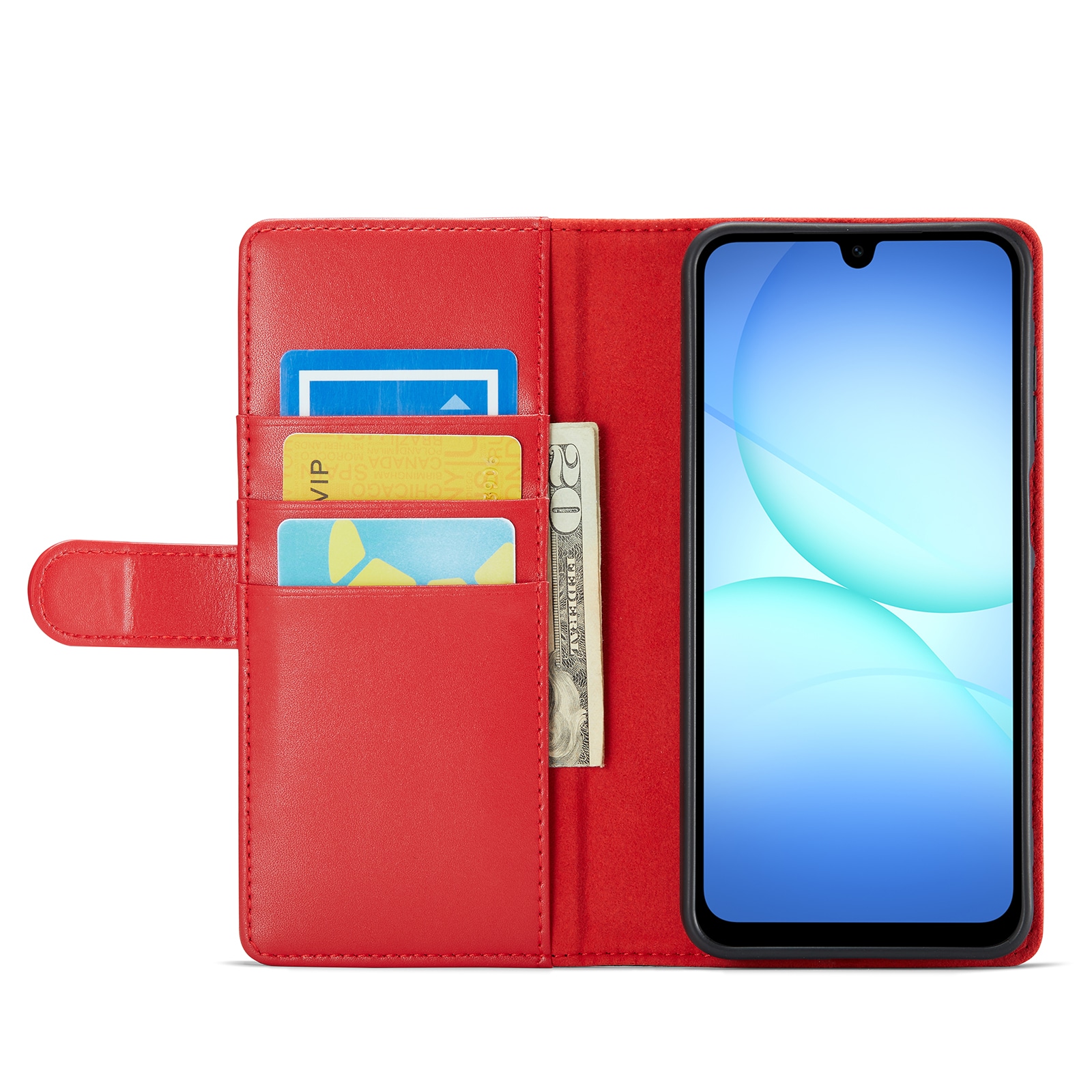 Samsung Galaxy A17 Pungetui i ægte læder, Rød