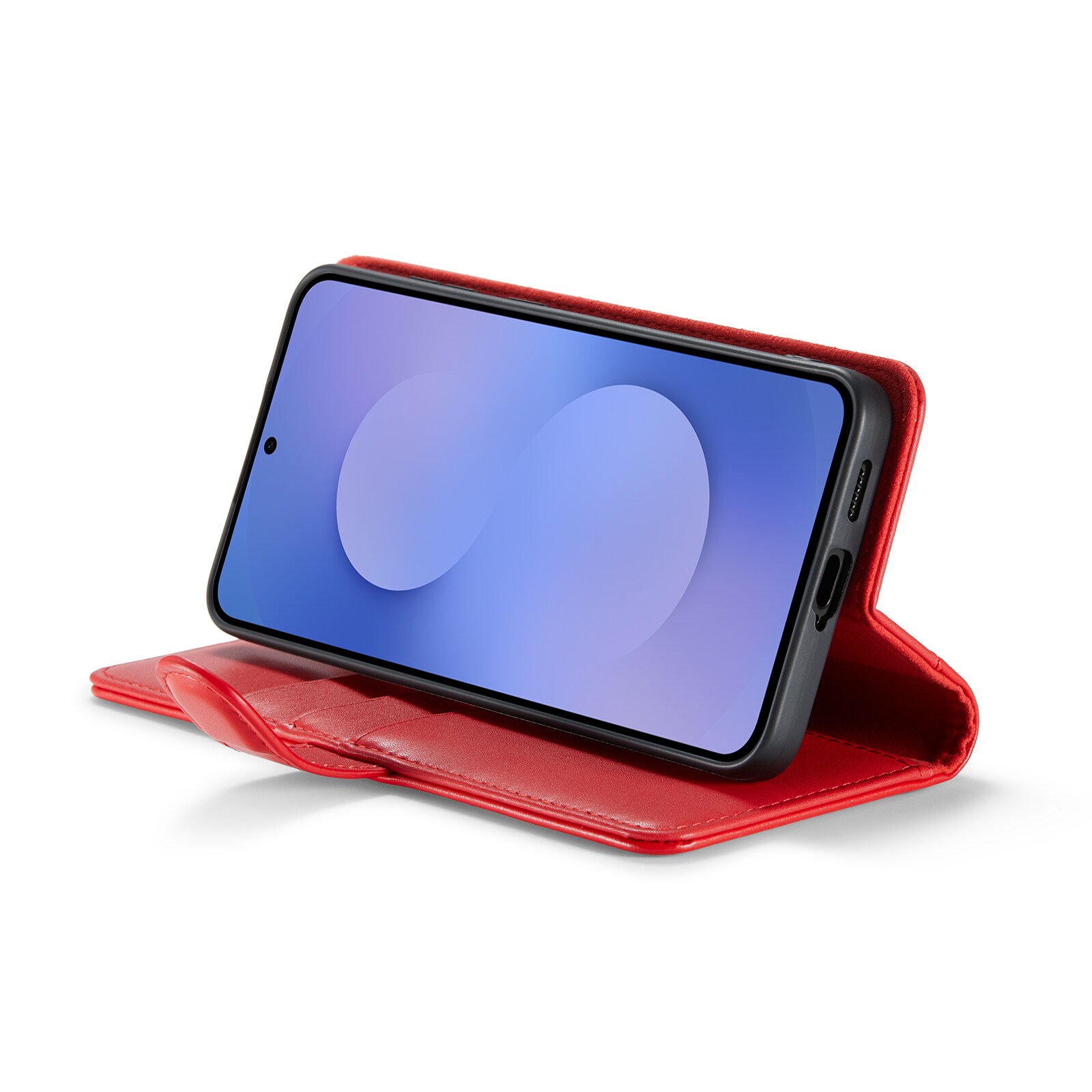 Samsung Galaxy S25 FE Pungetui i ægte læder, Rød