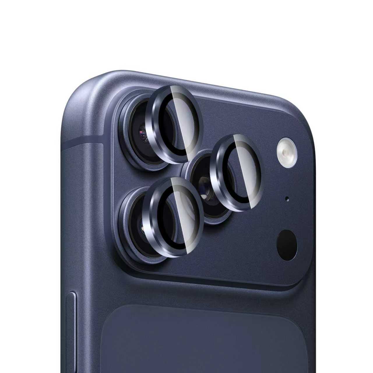 Linsebeskytter Metal iPhone 17 Pro Max, Blå