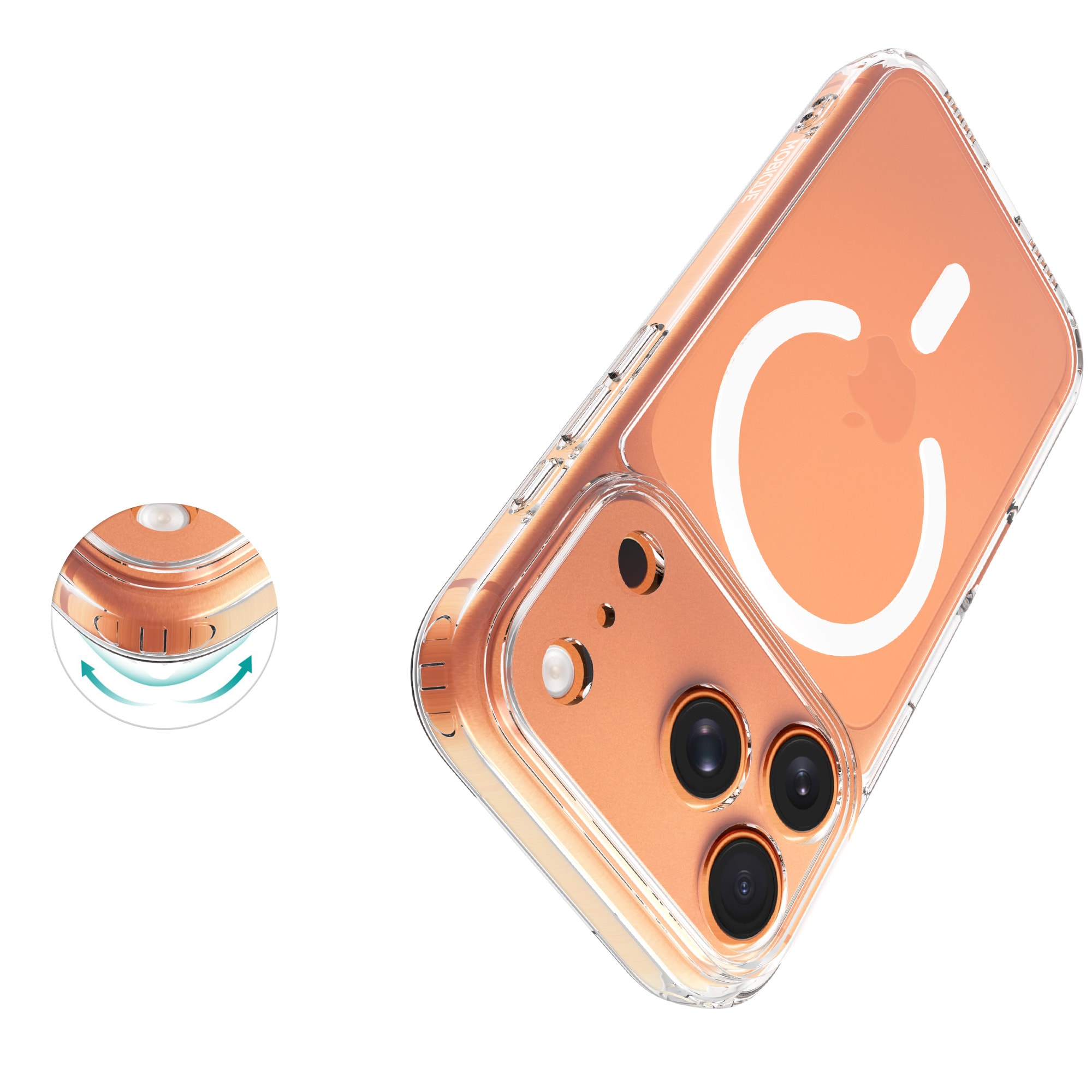 iPhone 17 Pro Max MagSafe Hybrid-cover, Gennemsigtig