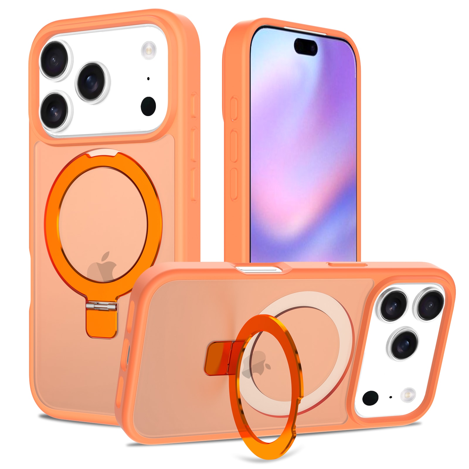 iPhone 17 Pro Max Magnetic hybridcover med stativfunktion, Orange