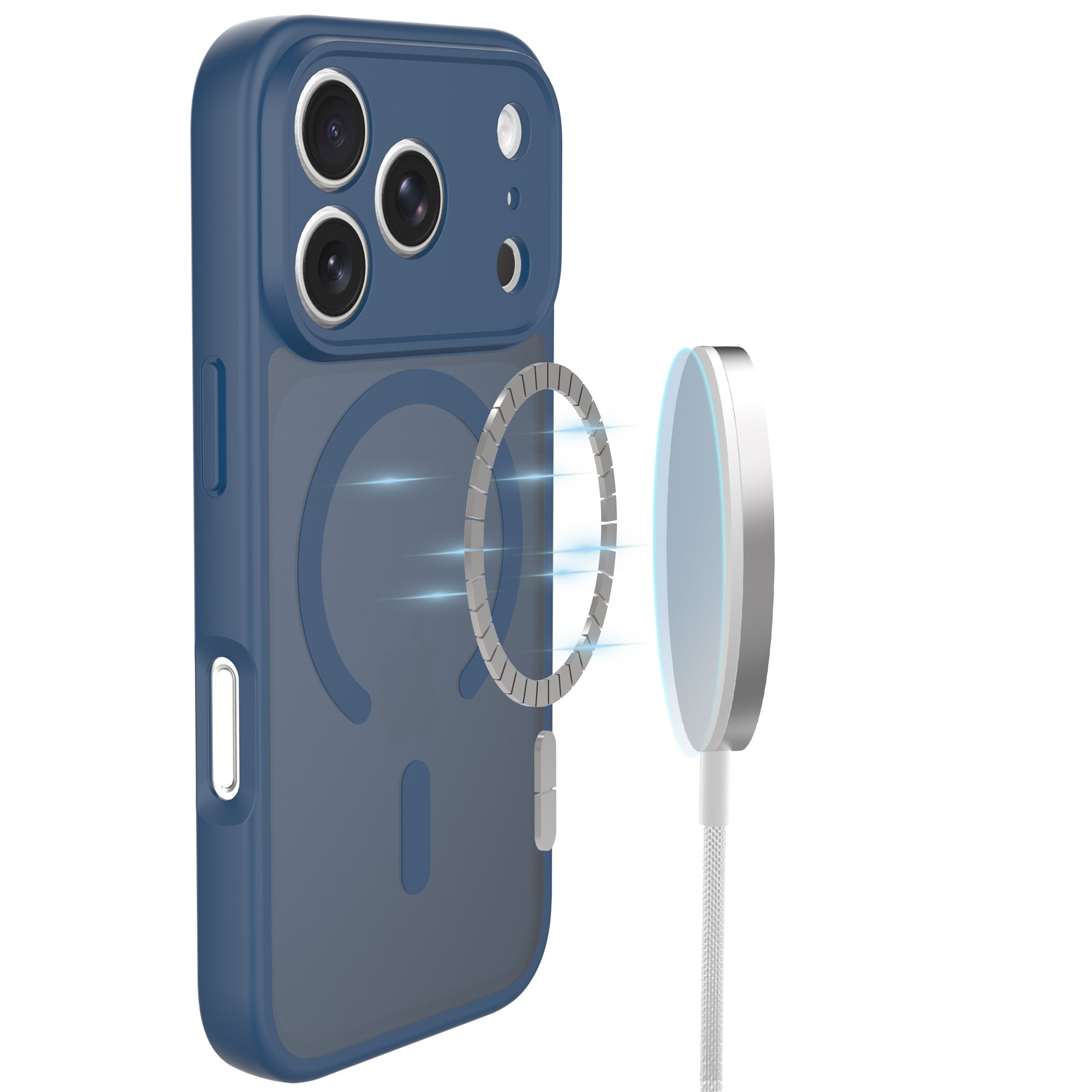 iPhone 17 Pro Hybrid-cover magnetisk, Dark Blue