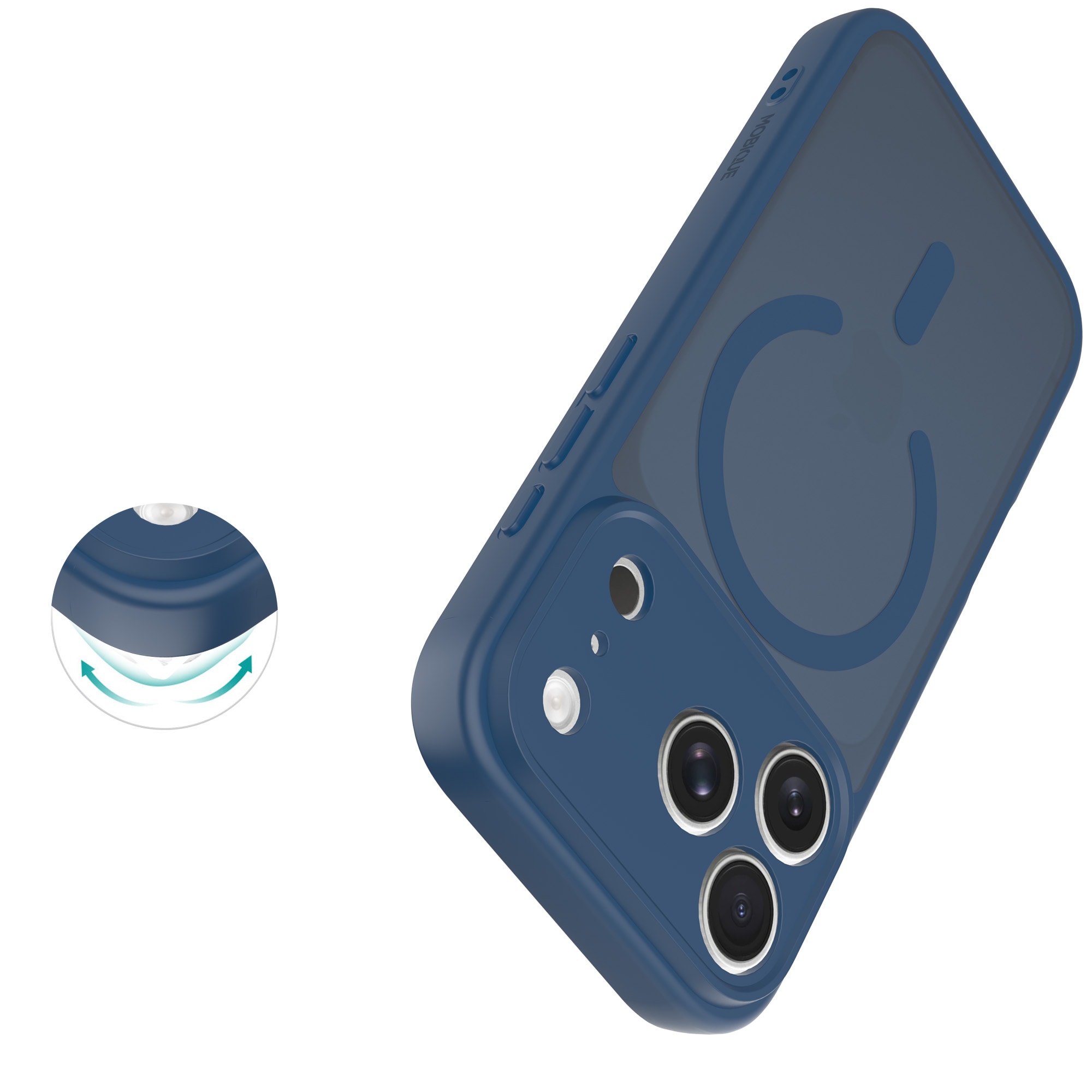 iPhone 17 Pro Hybrid-cover magnetisk, Dark Blue