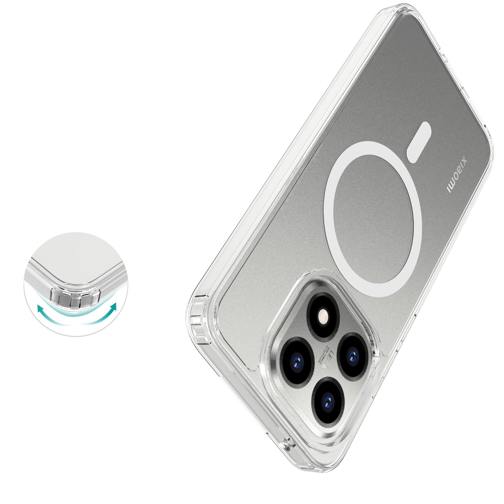 Xiaomi 15T MagSafe Hybrid-cover, Gennemsigtig