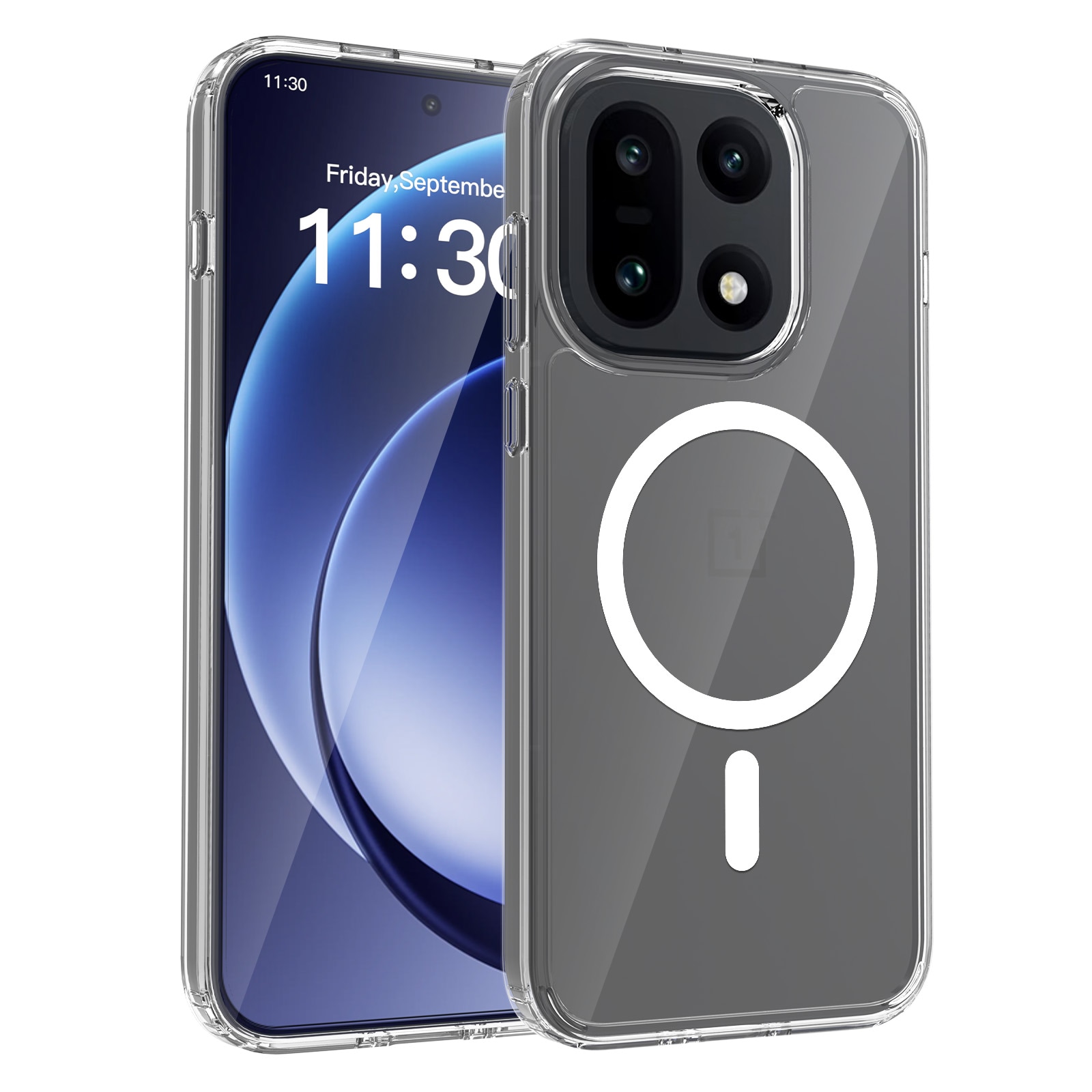 OnePlus 15 MagSafe Hybrid-cover, Gennemsigtig