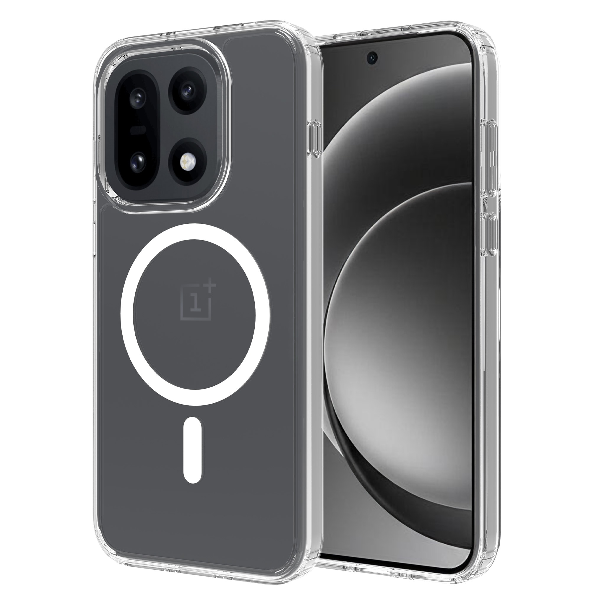  OnePlus 15 MagSafe Hybrid-cover, Gennemsigtig
