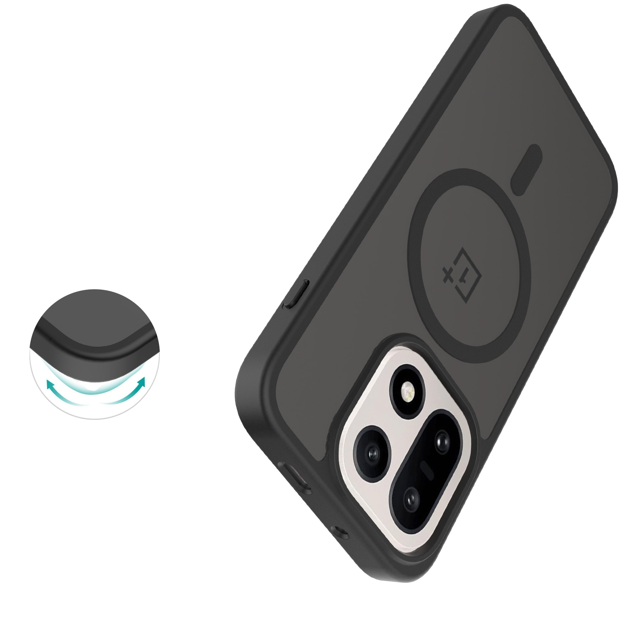  OnePlus 15 Hybrid-cover magnetisk, Frosted Black