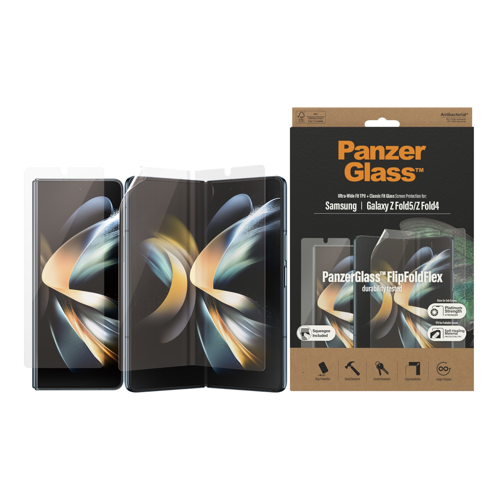 Samsung Galaxy Z Fold 5 Skærmbeskytter indvendig+udvendig
