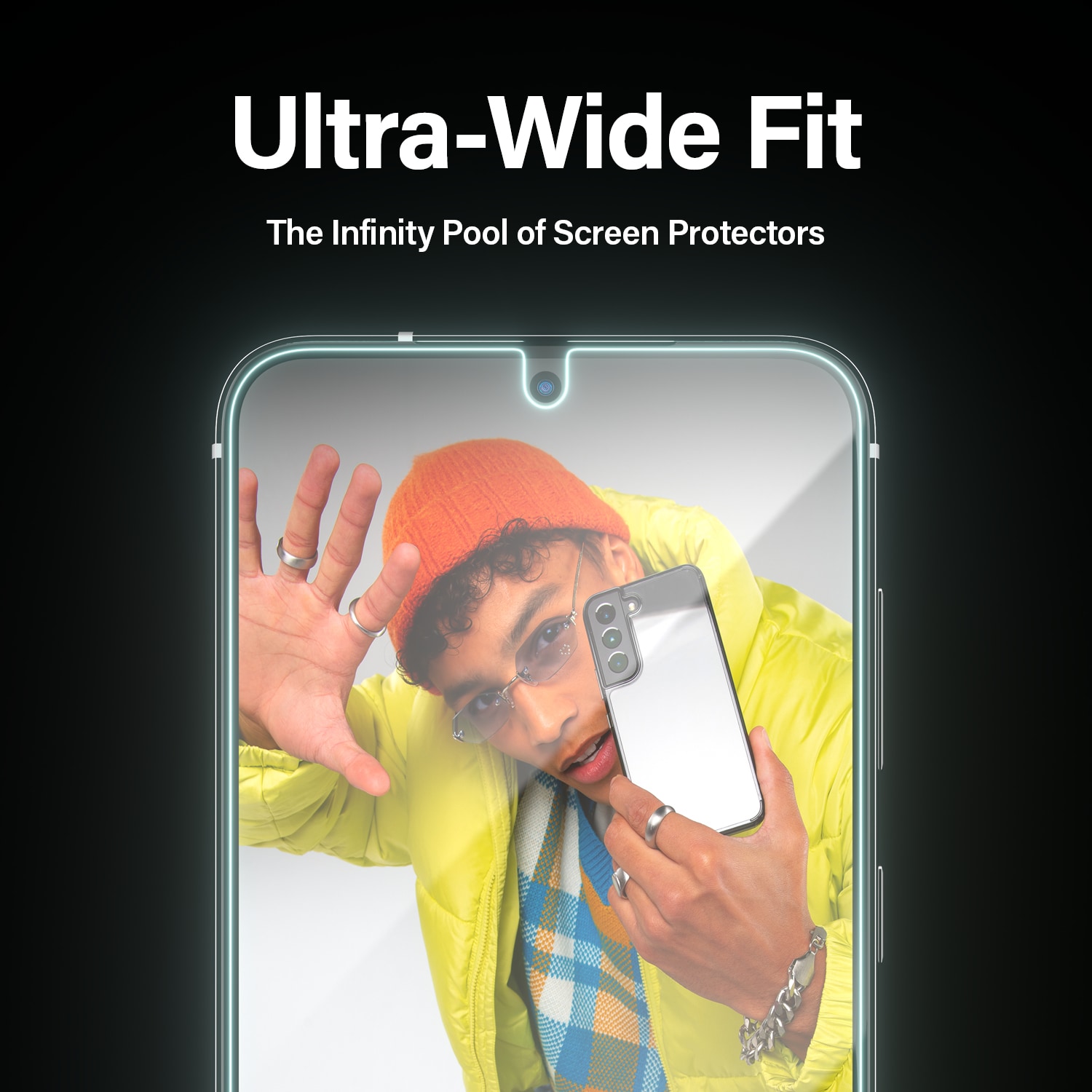 Samsung Galaxy S23 Skærmbeskytter med monteringsramme - Ultra Wide Fit