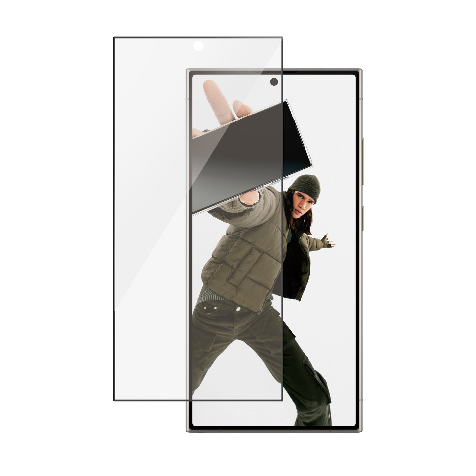 Samsung Galaxy S24 Ultra Skærmbeskytter med monteringsramme - Ultra Wide Fit