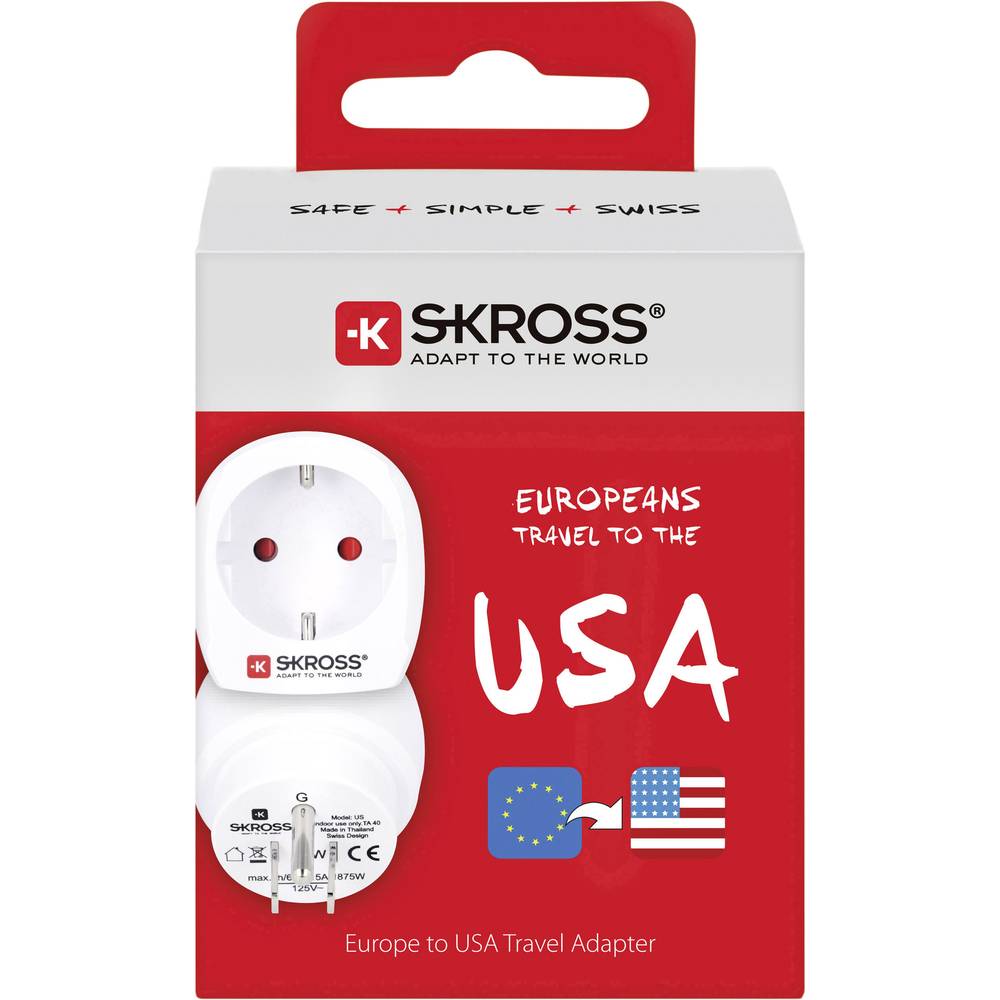 Rejseadapter Europa til USA