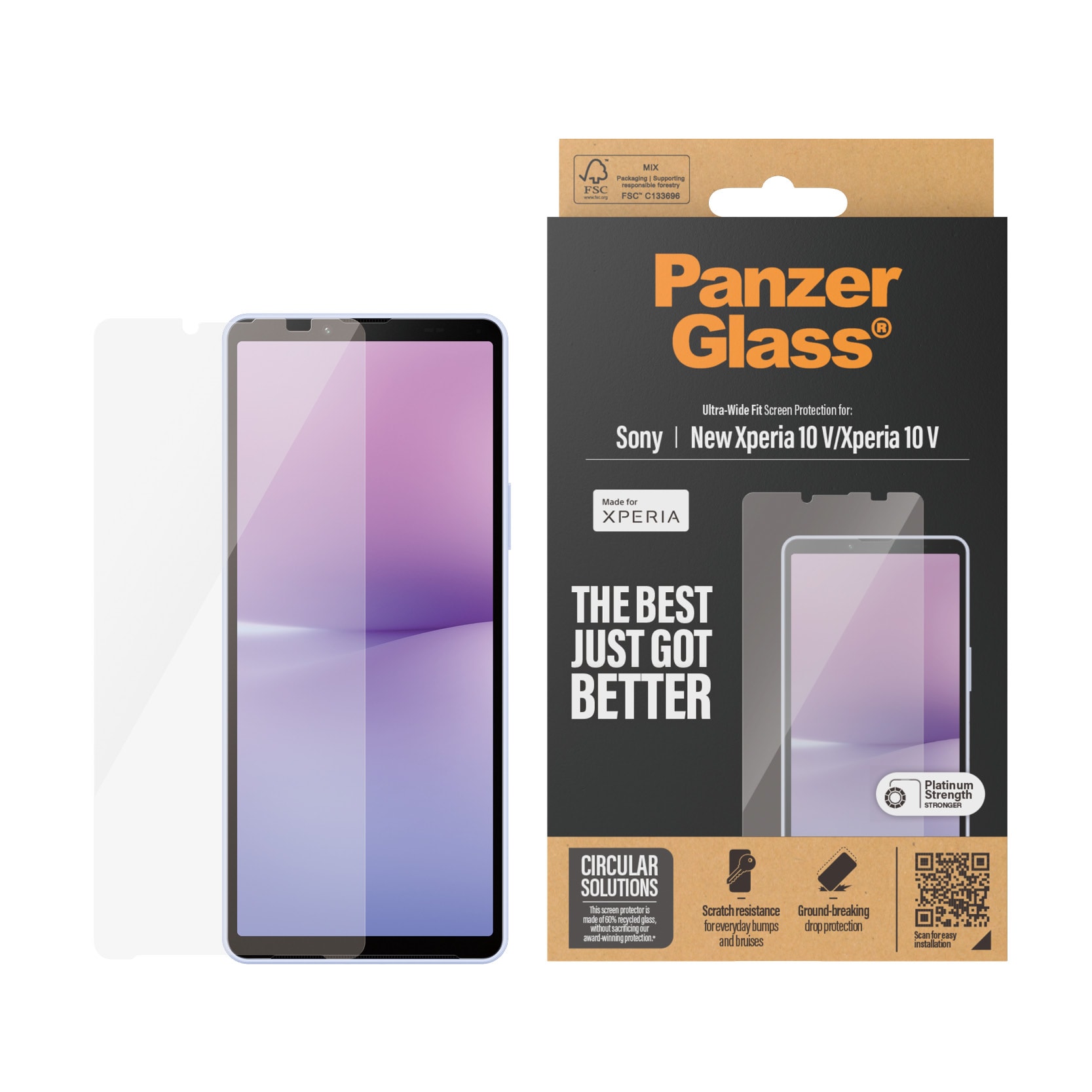 Sony Xperia 10 VI Skærmbeskytter i ridsefast hærdet glas - Ultra Wide Fit