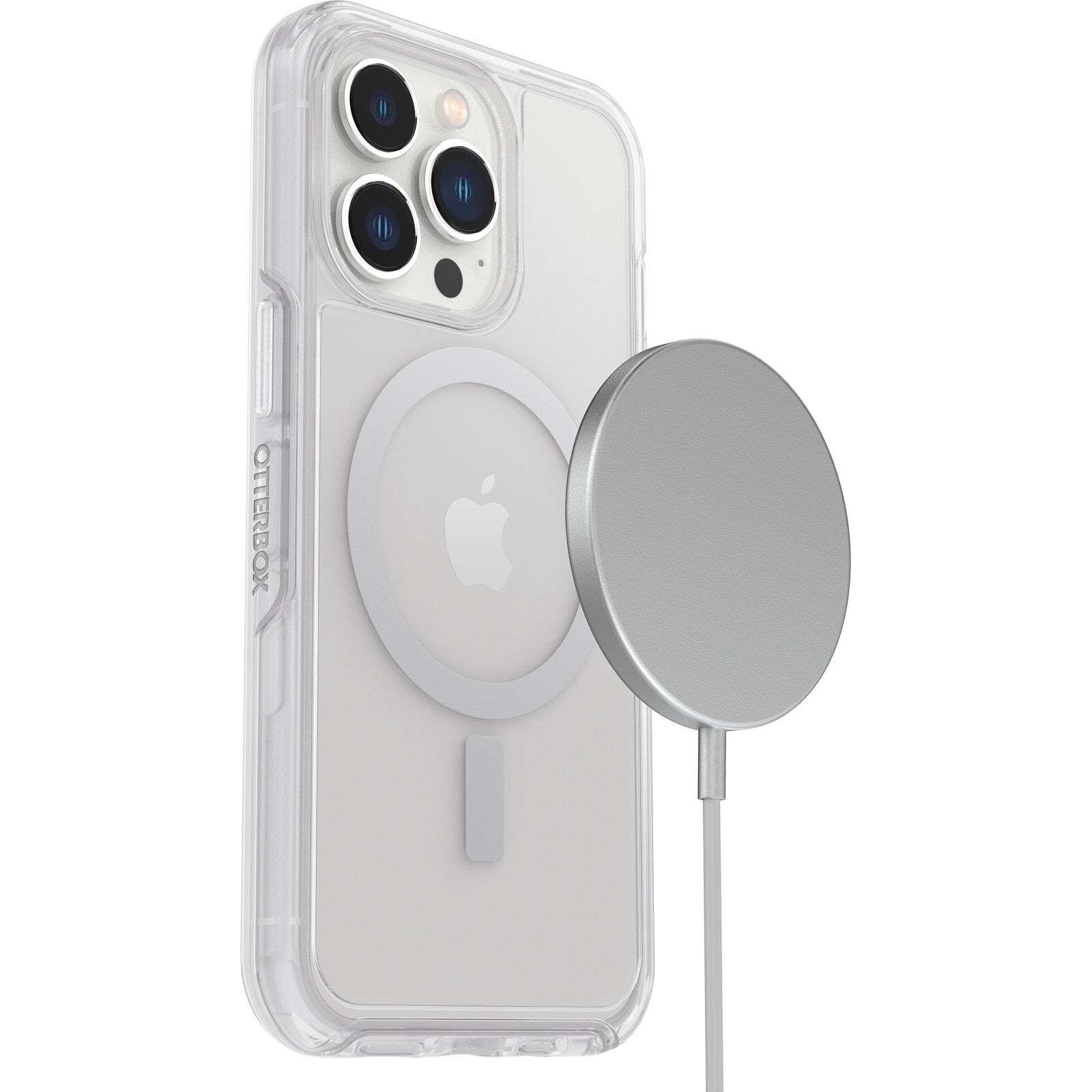 iPhone 13 Pro Stødsikkert MagSafe-cover Symmetry Plus, Gennemsigtig
