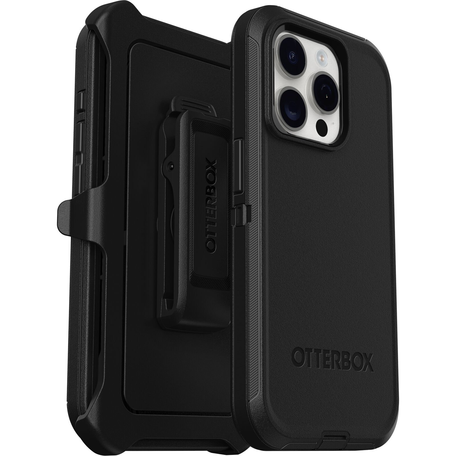 iPhone 15 Pro Defender - Robust mobilcover med høj beskyttelsesgrad, Sort