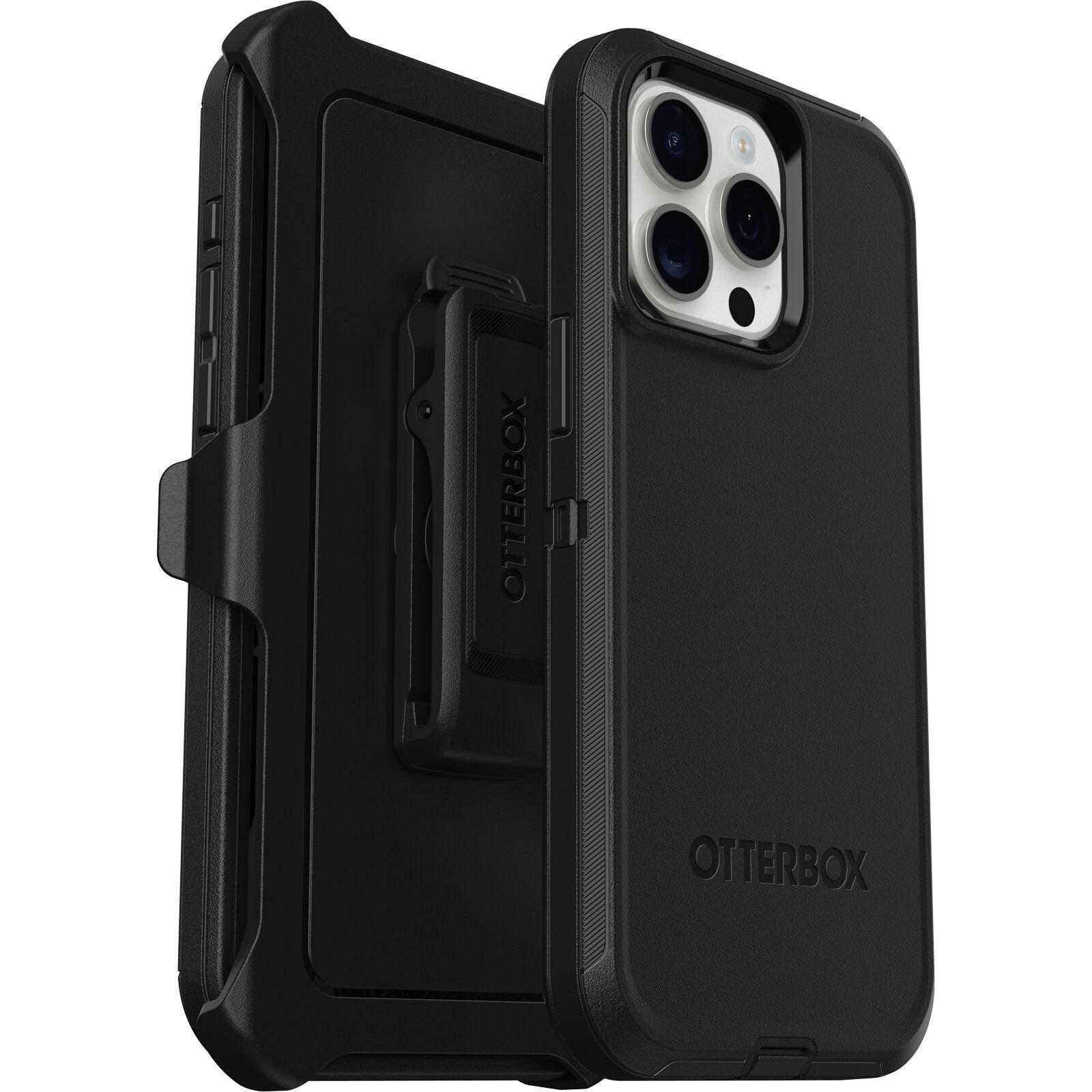 iPhone 15 Pro Max Defender - Robust mobilcover med høj beskyttelsesgrad, Sort