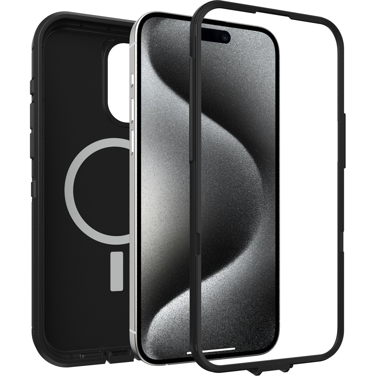 iPhone 15 Pro Max Defender XT Ekstremt stødafvisende MagSafe-cover, Sort