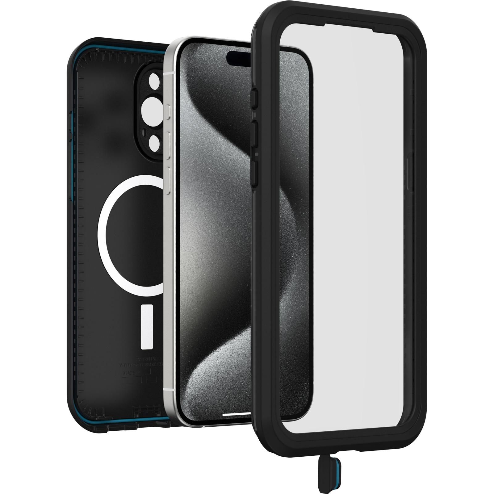 iPhone 15 Pro Max FRE mobilcover med MagSafe og maksimal beskyttelse, Sort