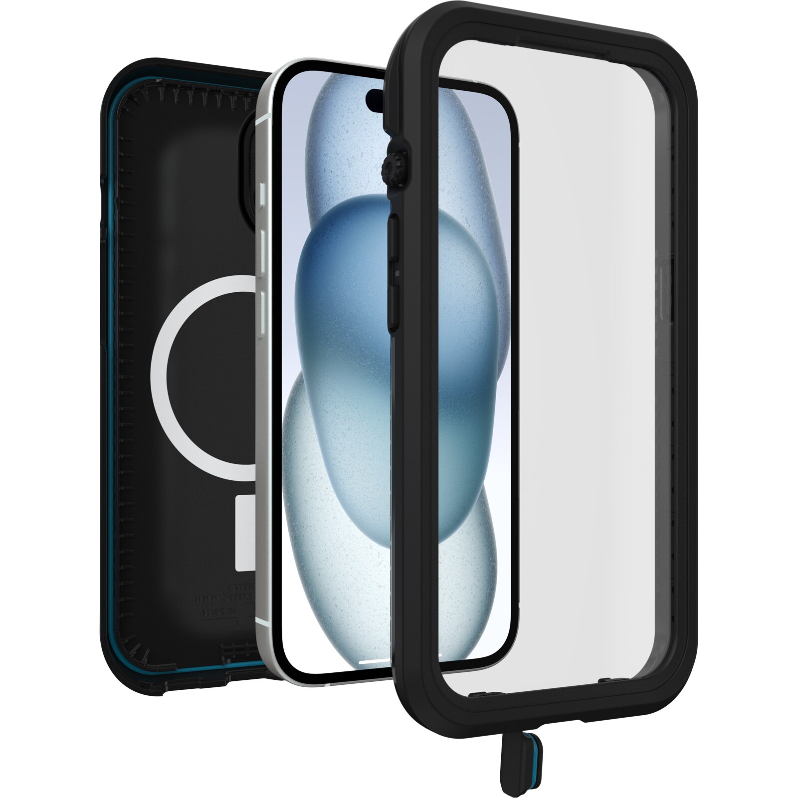 iPhone 15 FRE mobilcover med MagSafe og maksimal beskyttelse, Sort