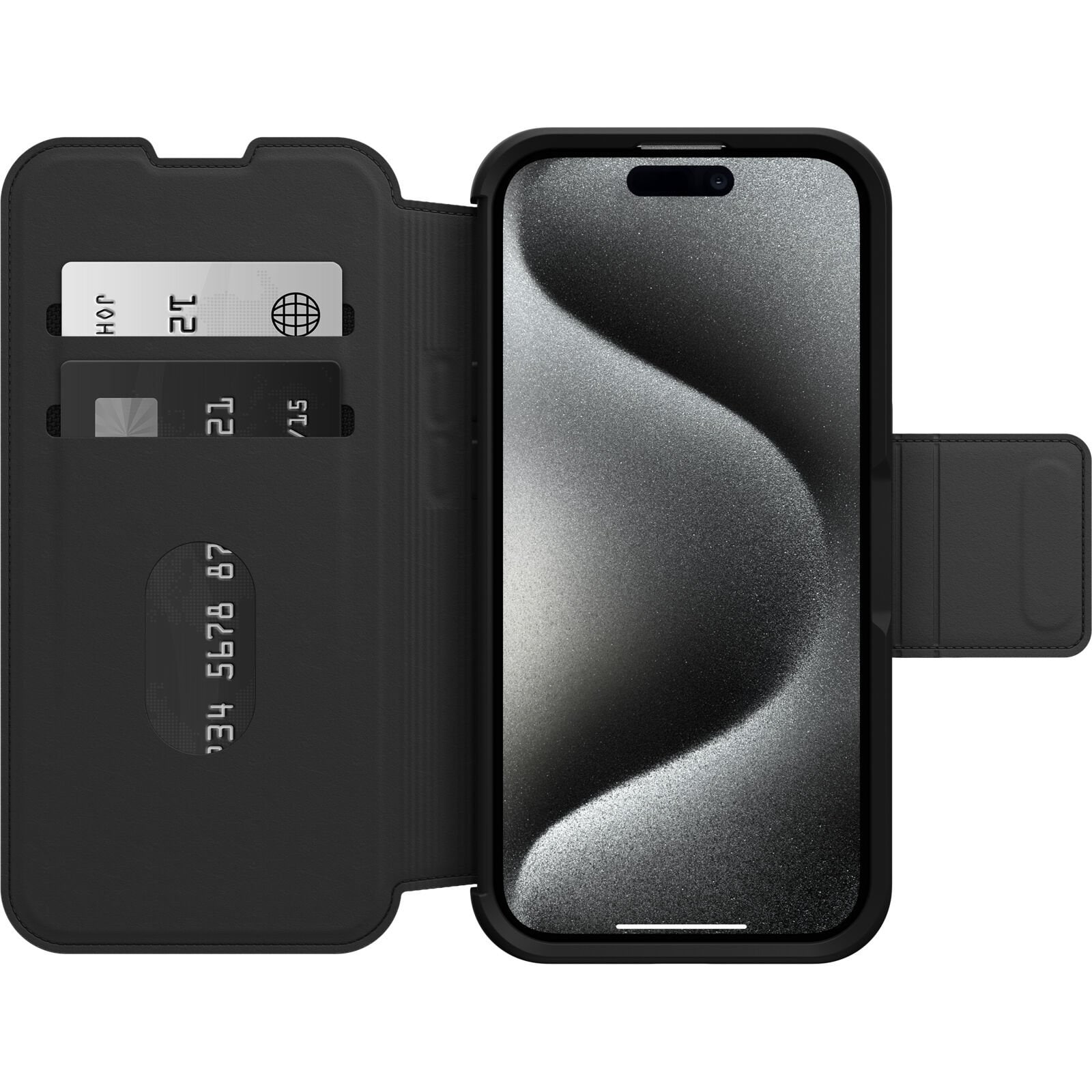 iPhone 15 Pro Pungetui med MagSafe Strada, Sort